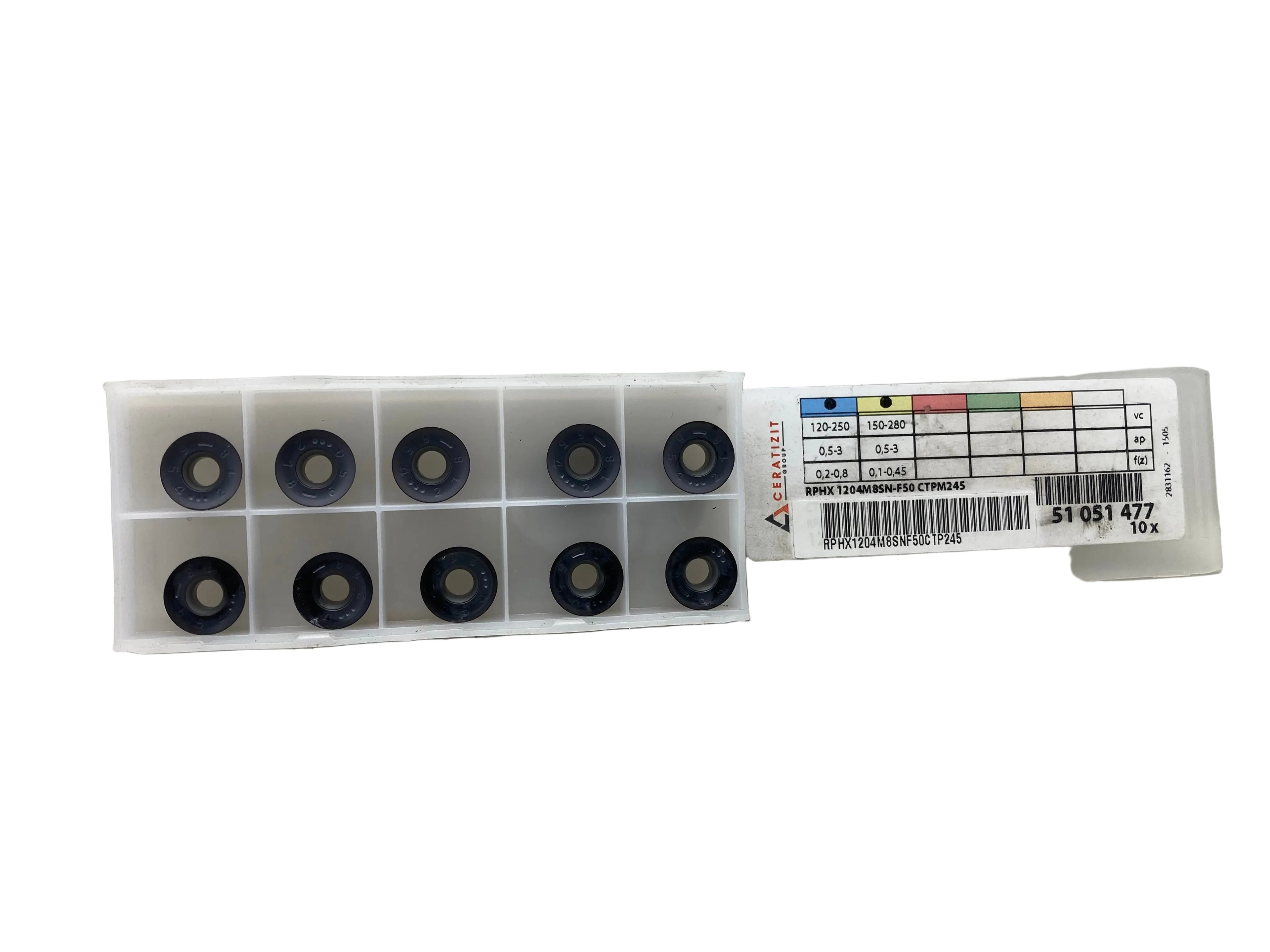 Ceratizit RPHX 1204M8SN-F50 CTPM245 carbide inserts for precision turning and milling 10 pieces
