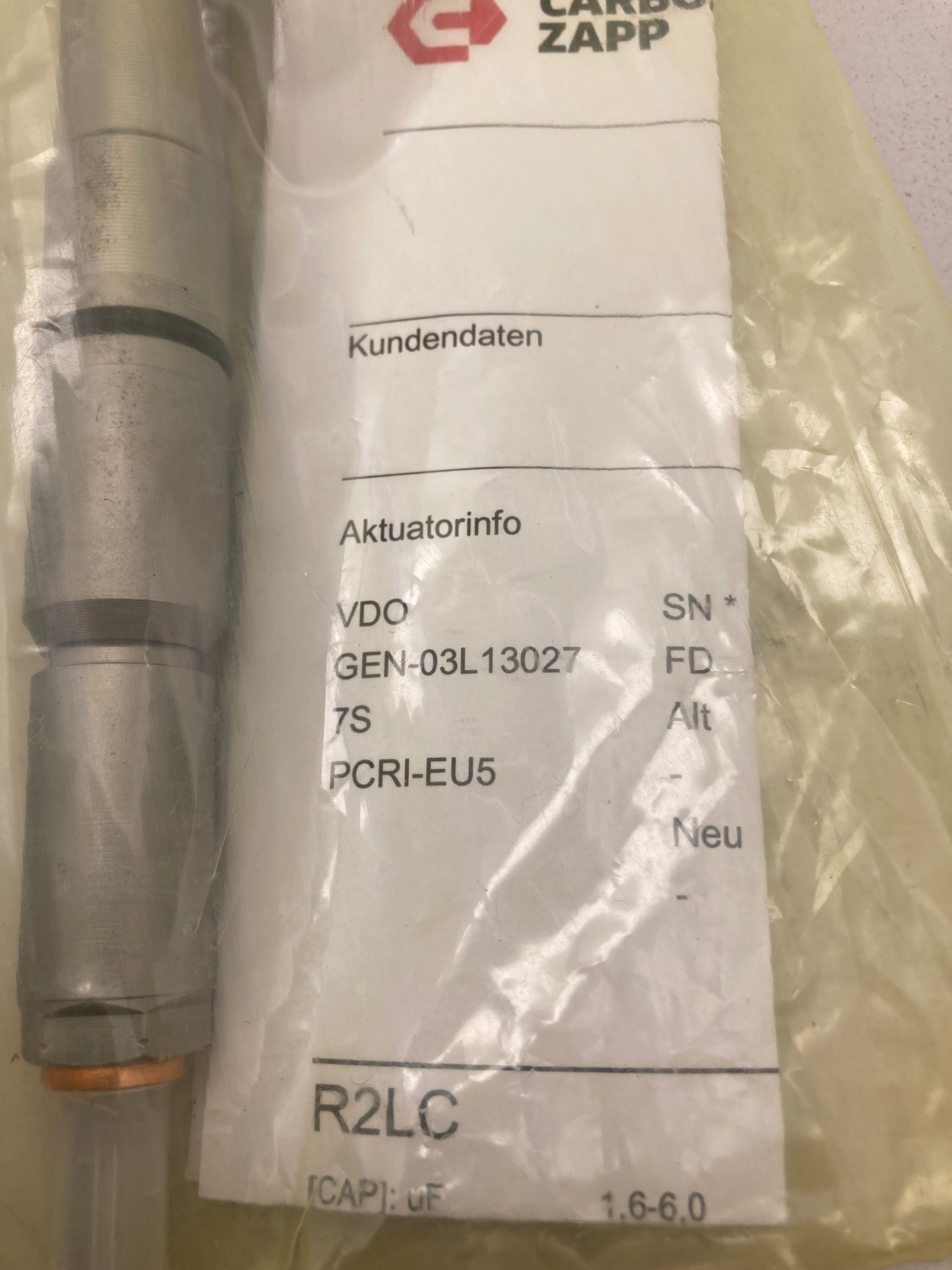 VDO GEN-03L13027 diesel injector nozzle EU5 standard
