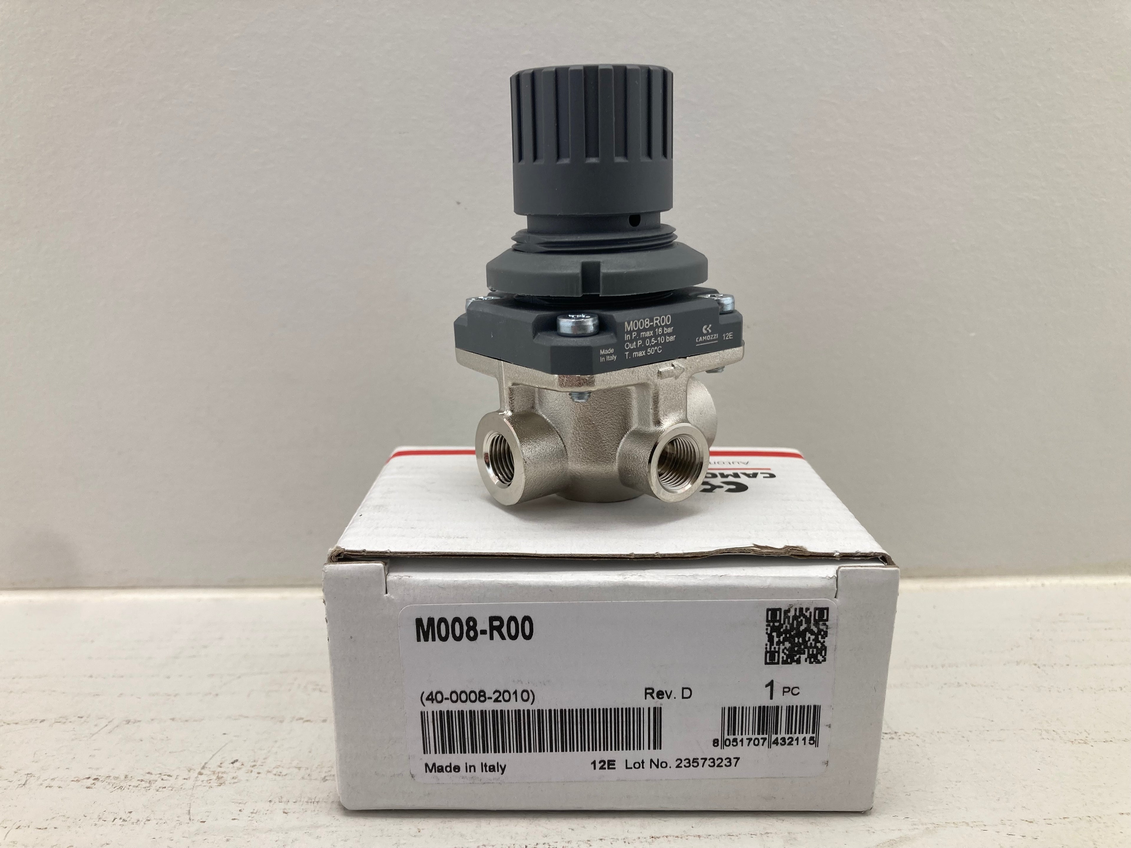 Camozzi M008-R00 pneumatisk trykreguleringsventil 0.5-10 bar
