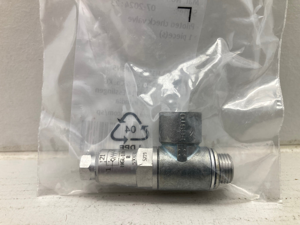 Festo HGL-1/8-B piloted check valve 530030 pneumatic control made in India
