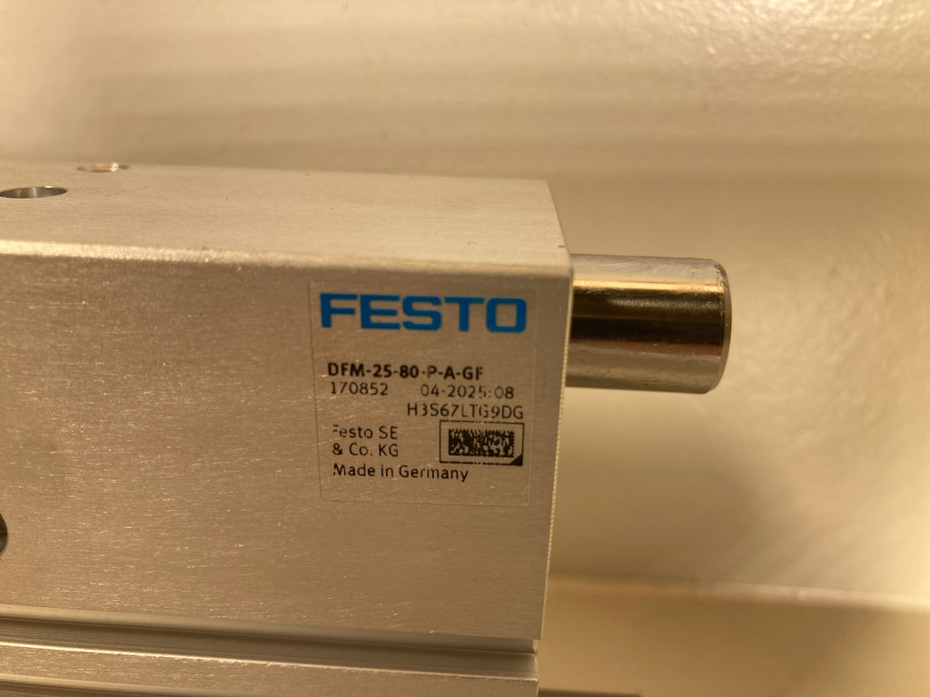 Festo DFM-25-80-P-A-GF guided drive cylinder 25mm bore 80mm stroke pneumatic
