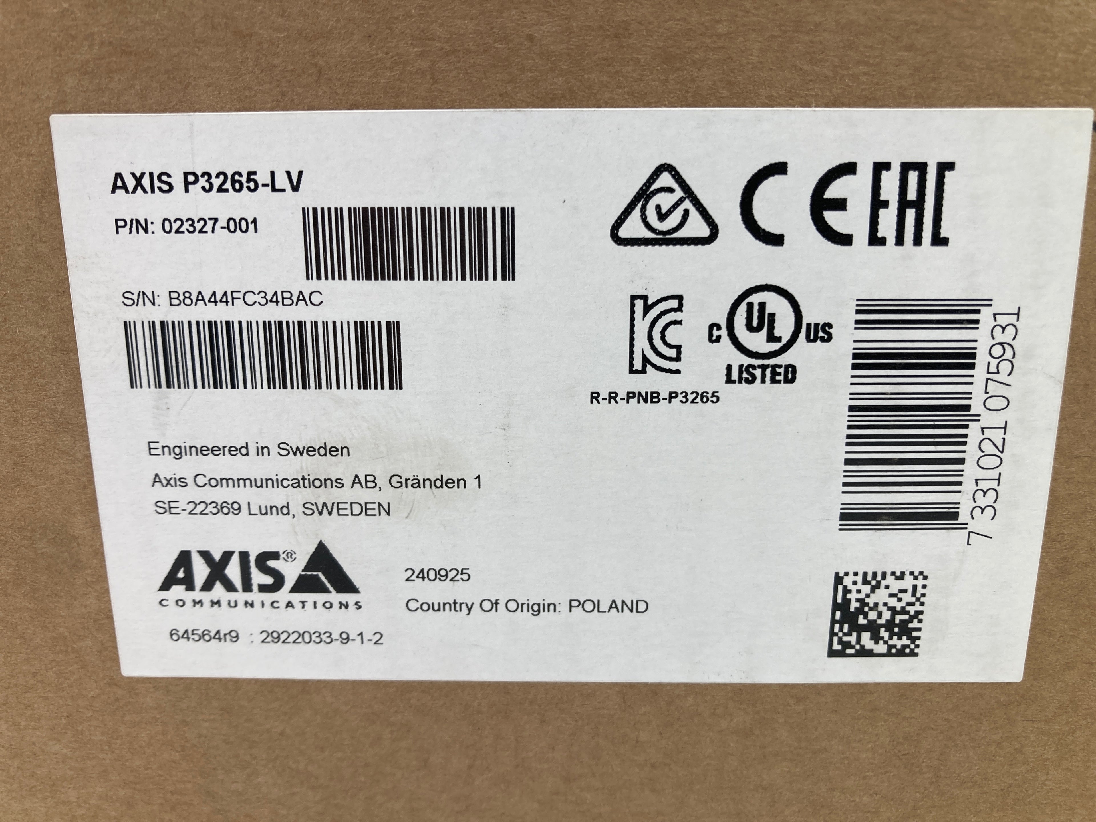 AXIS Overvågnings kamera