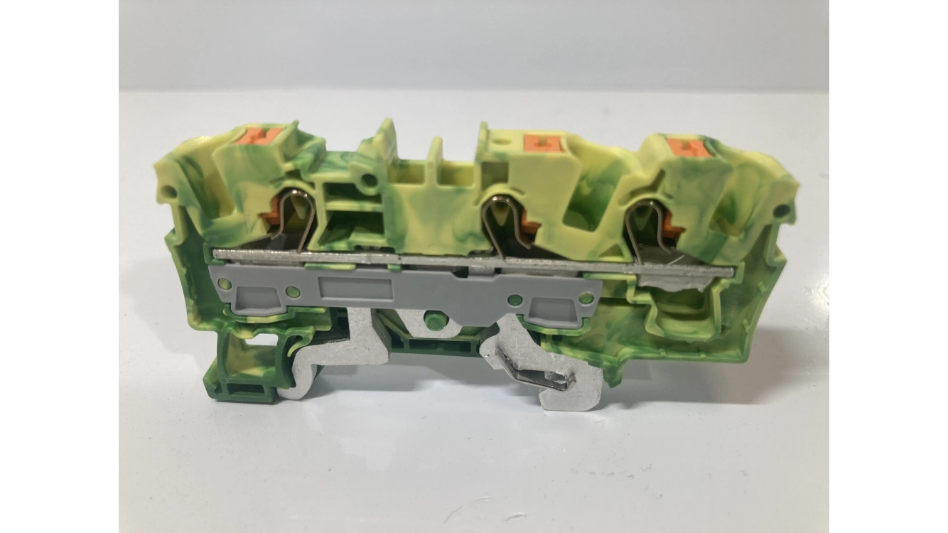 25ps. 2206-1307, WAGO, Topjob Ground Block With Push-Buttons; 3-Conductor.