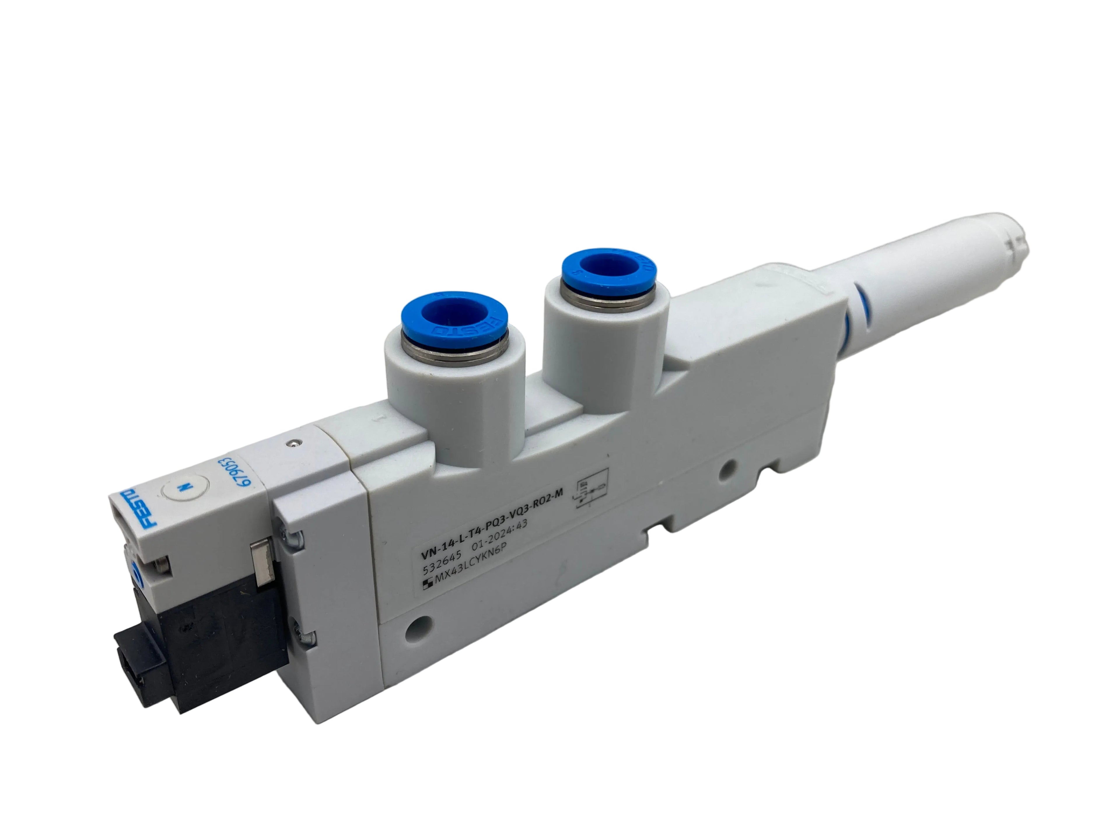 Festo VN-14-L-T4-PQ3-VQ3-RO2-M vacuum generator 532645 with push-in connections for industrial automation made in Hungary
