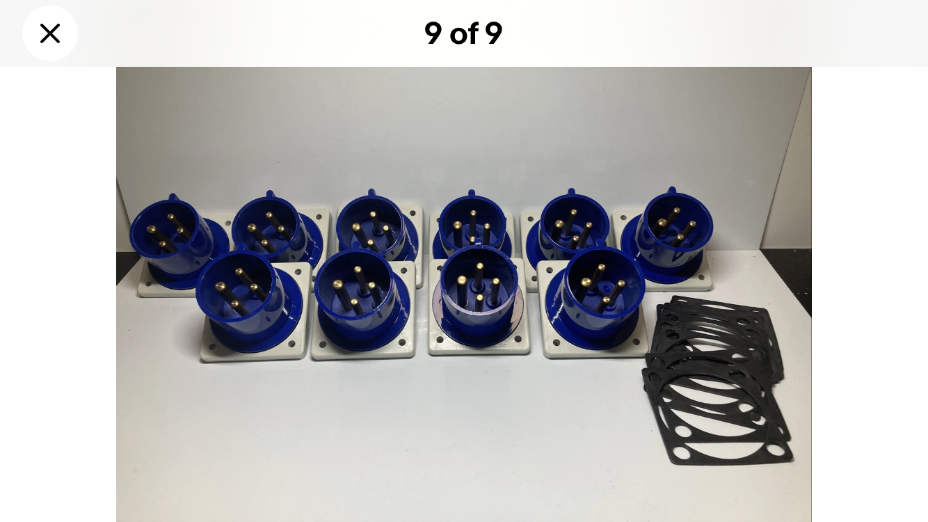 Walther 635409 CEE Pin and Sleeve Inlet 32A 4-Pole 230V IP44 - 10 pcs. (New)
