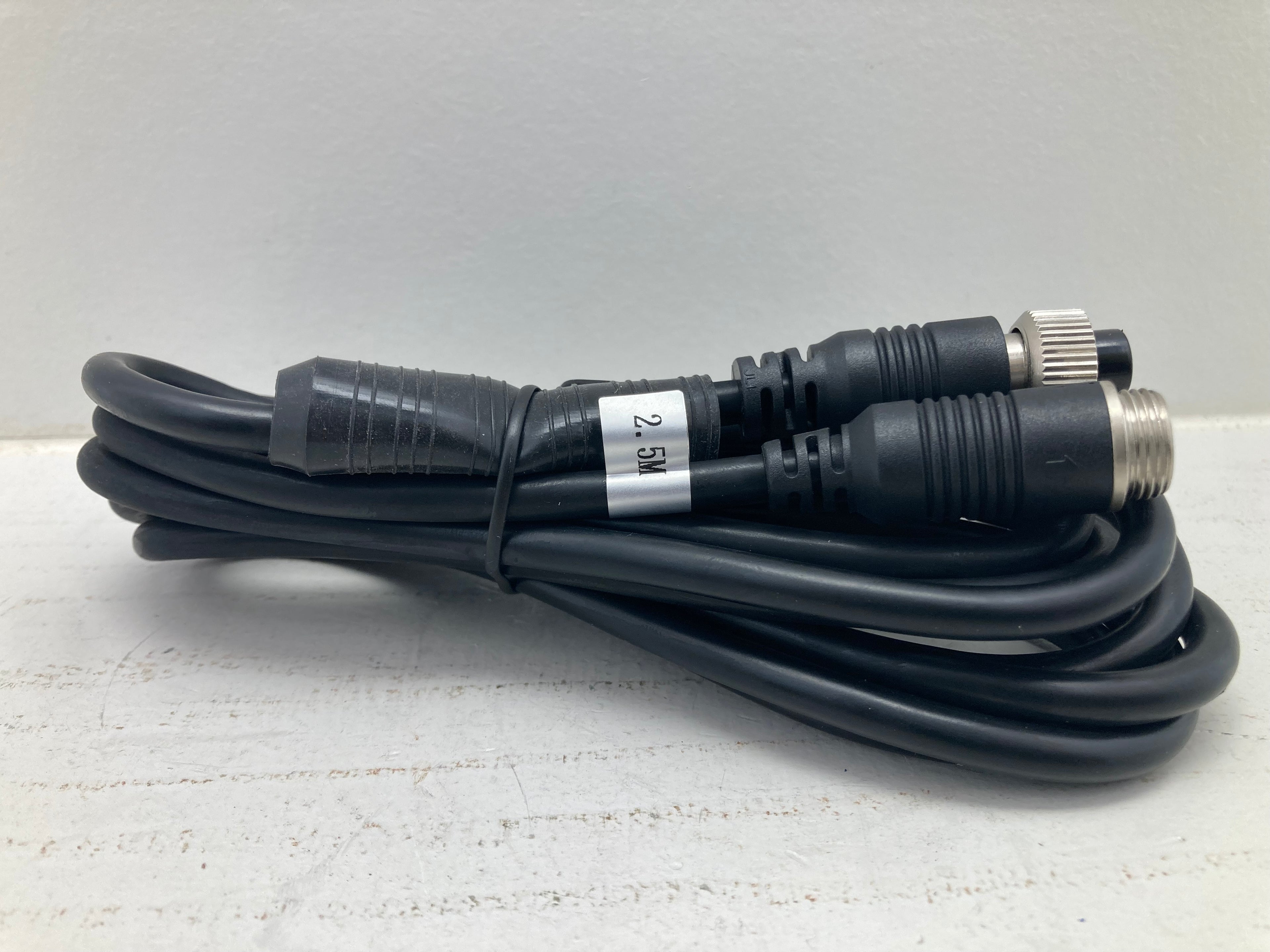 M12 4-pin sensor cable male to female 2.5m black PUR cable for industrial sensors and automation
