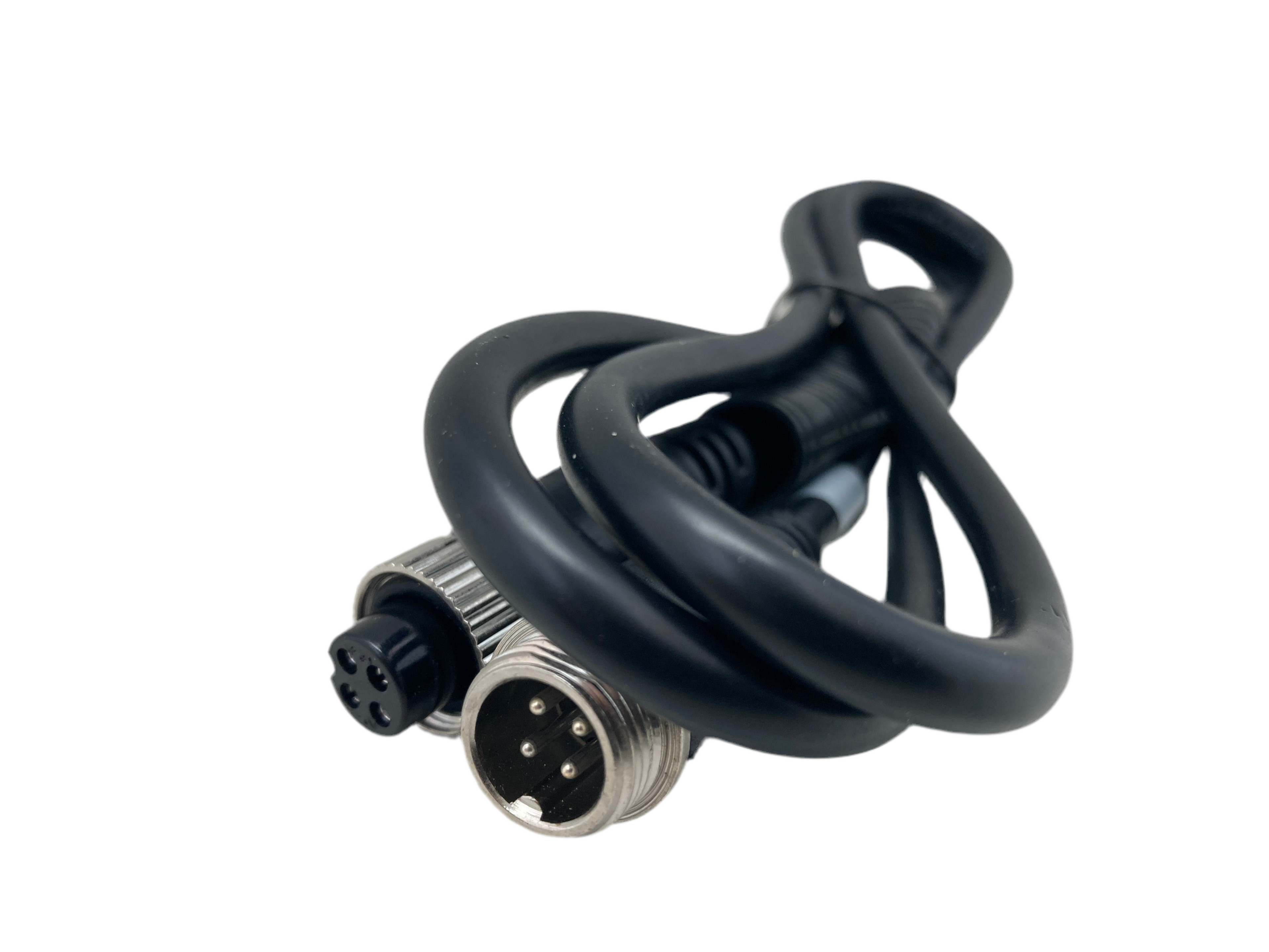 M12 4-pin sensor cable male to female 1m black PUR cable for industrial sensors and automation