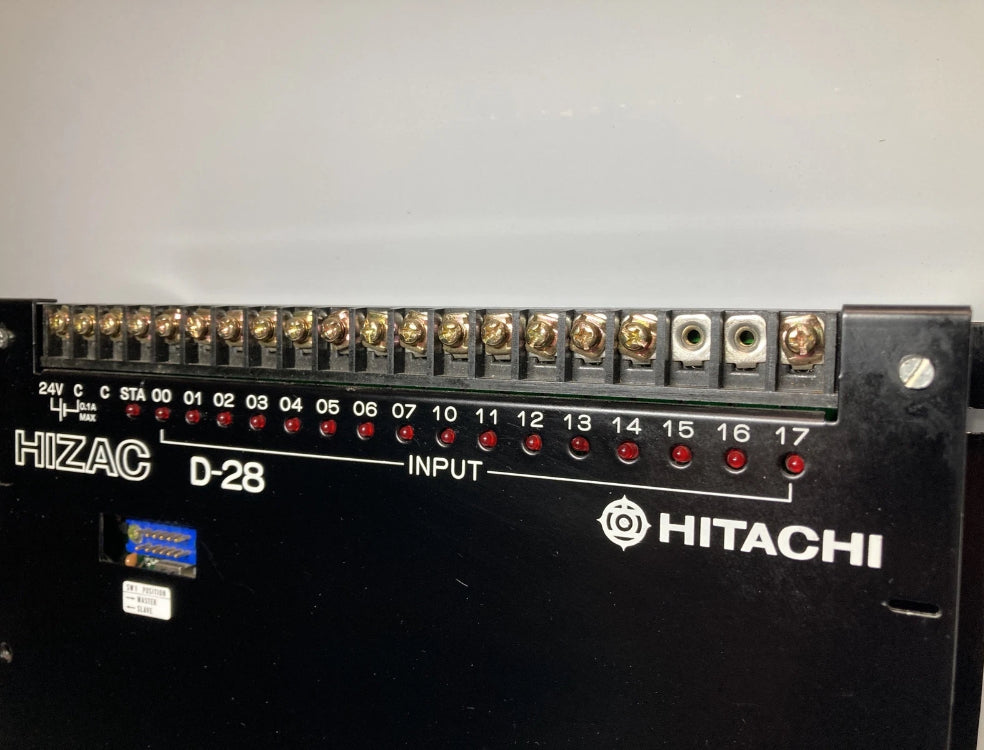 HITACHI HIZAC D-28 programmable controller PLC industrial automation used
