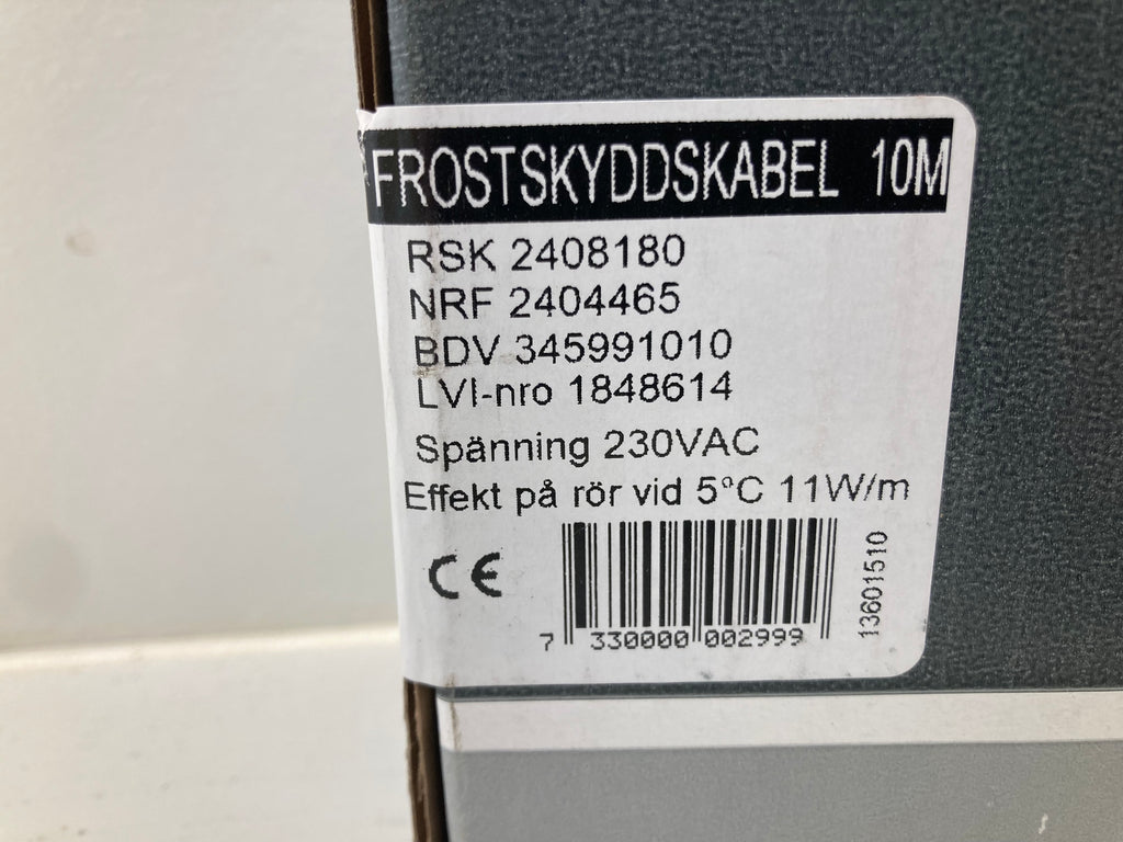 Aitech Frostskyddskabel 10M heating cable 230VAC 11W/m for frost protection of pipes and conduits
