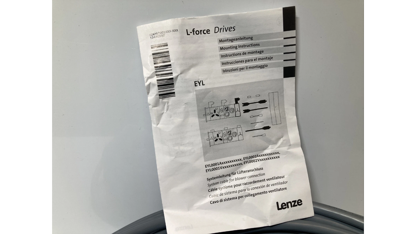 LENZE L-FORCE systemkabel EYL0001A0260L02A00 5x1mm²
