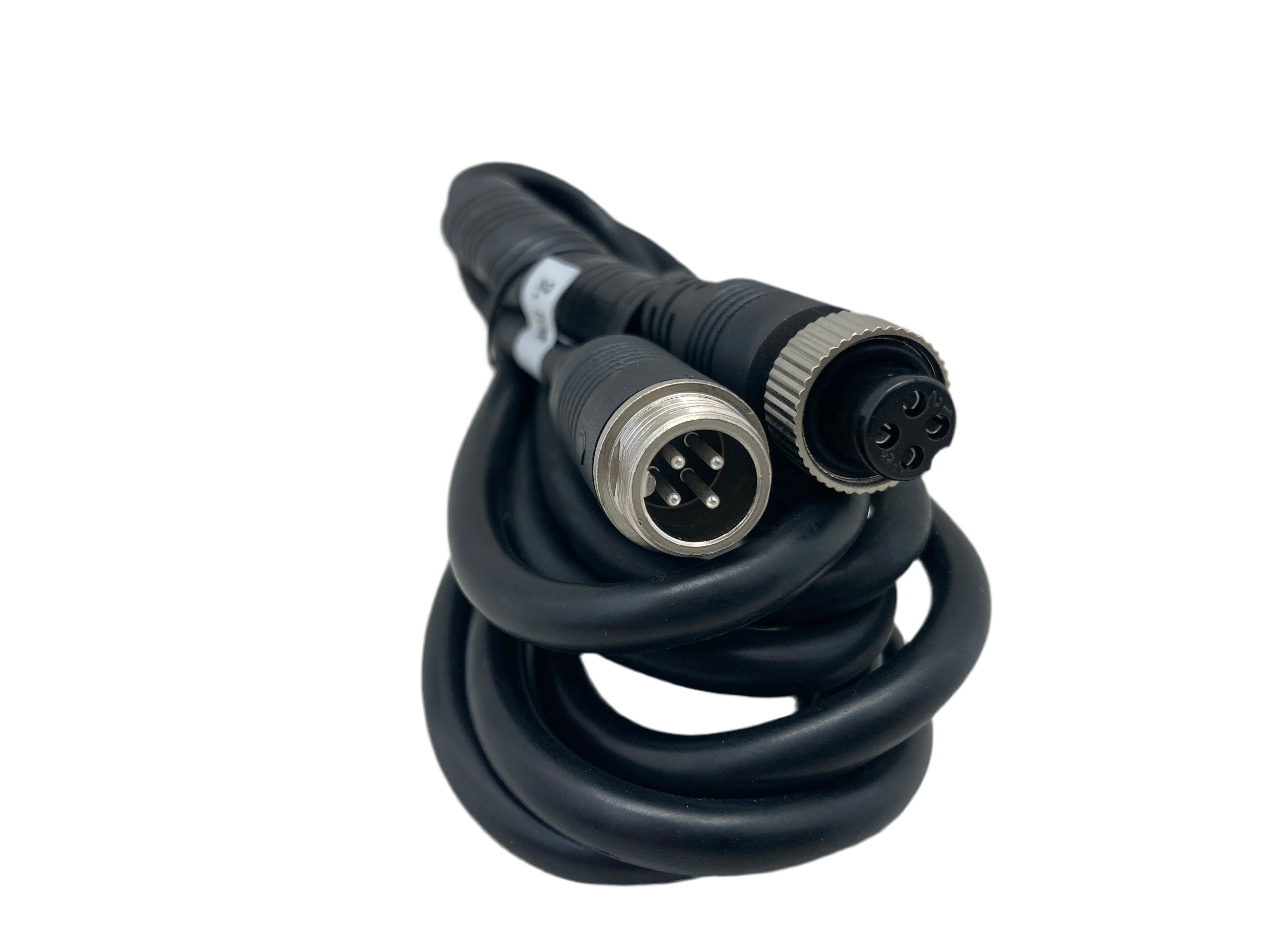 M12 4-pin sensor cable male to female 2.5m black PUR cable for industrial sensors and automation