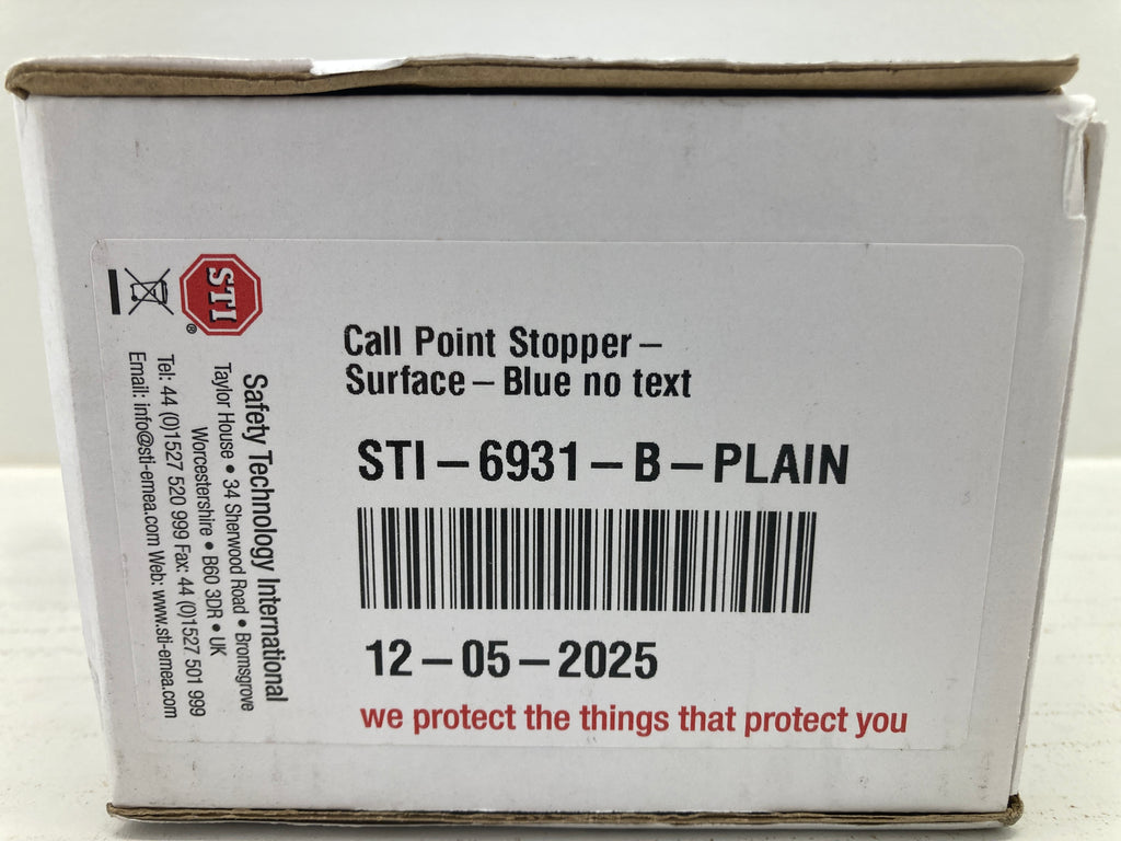 STI Call Point Stopper Surface Blue STI-6931-B-PLAIN (New)