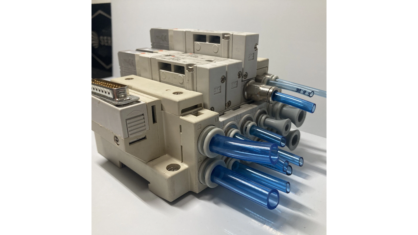 SMC SV2100-5FU ventilblok pneumatisk valve manifold DIN Rail

