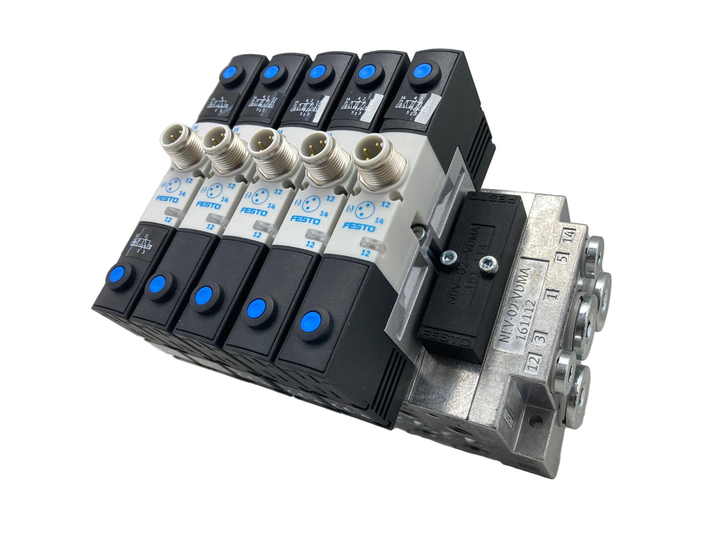Festo valve manifold complete assembled unit 24V DC pneumatic control system
