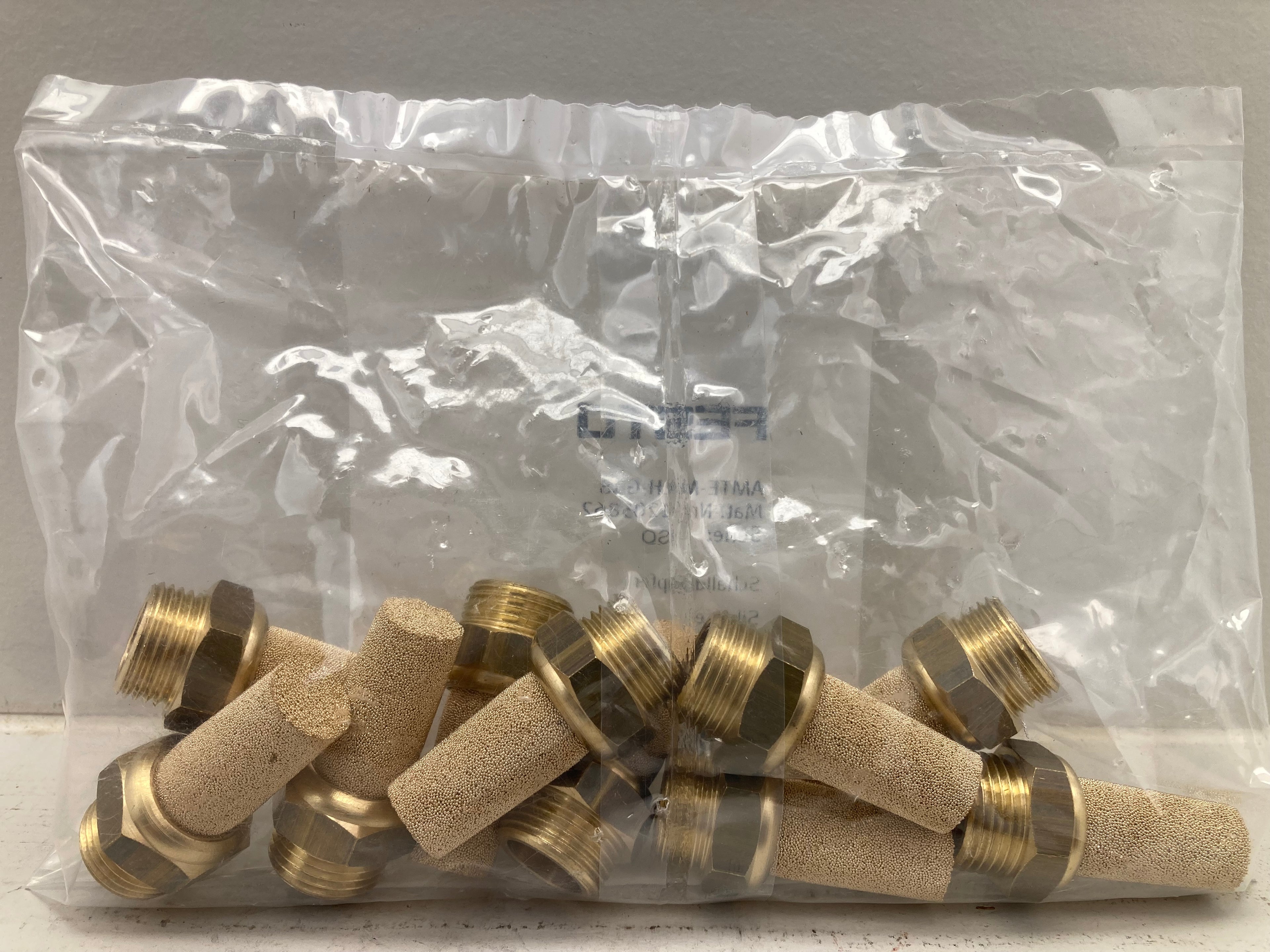 Festo AMTE-M-LH-G38 silencer brass pneumatic sound dampener G3/8 thread
