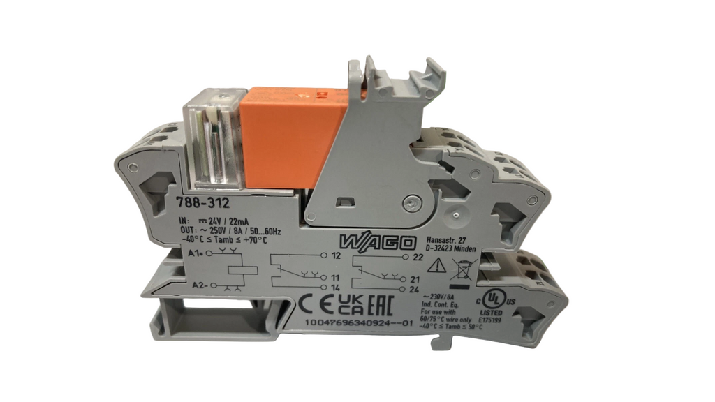 WAGO 788-312 relay module 24V DC DIN rail PLC automation 20 pieces

