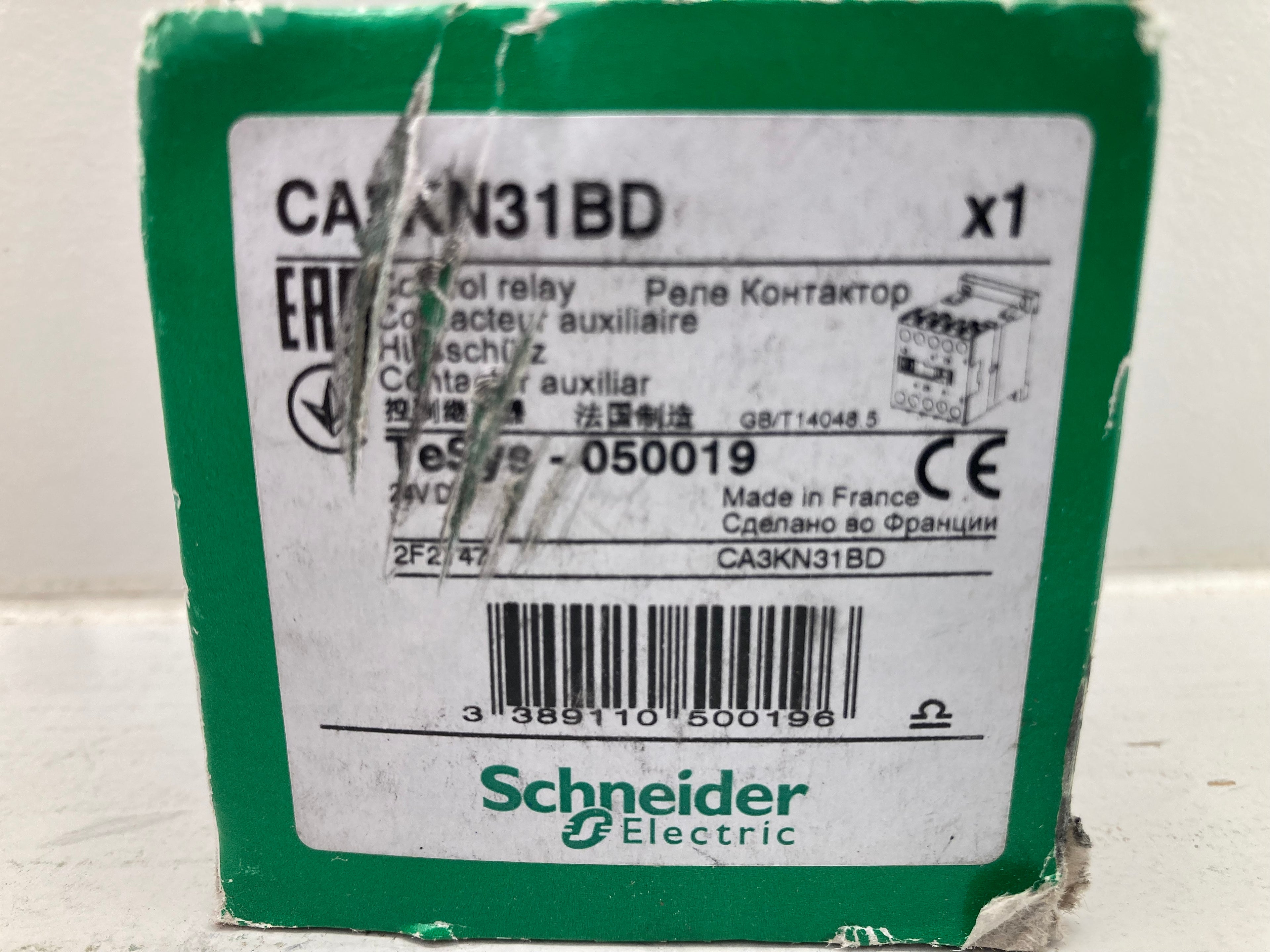 Schneider Electric CA3KN31BD Auxiliary Contactor 3NO+1NC 24V (New)
