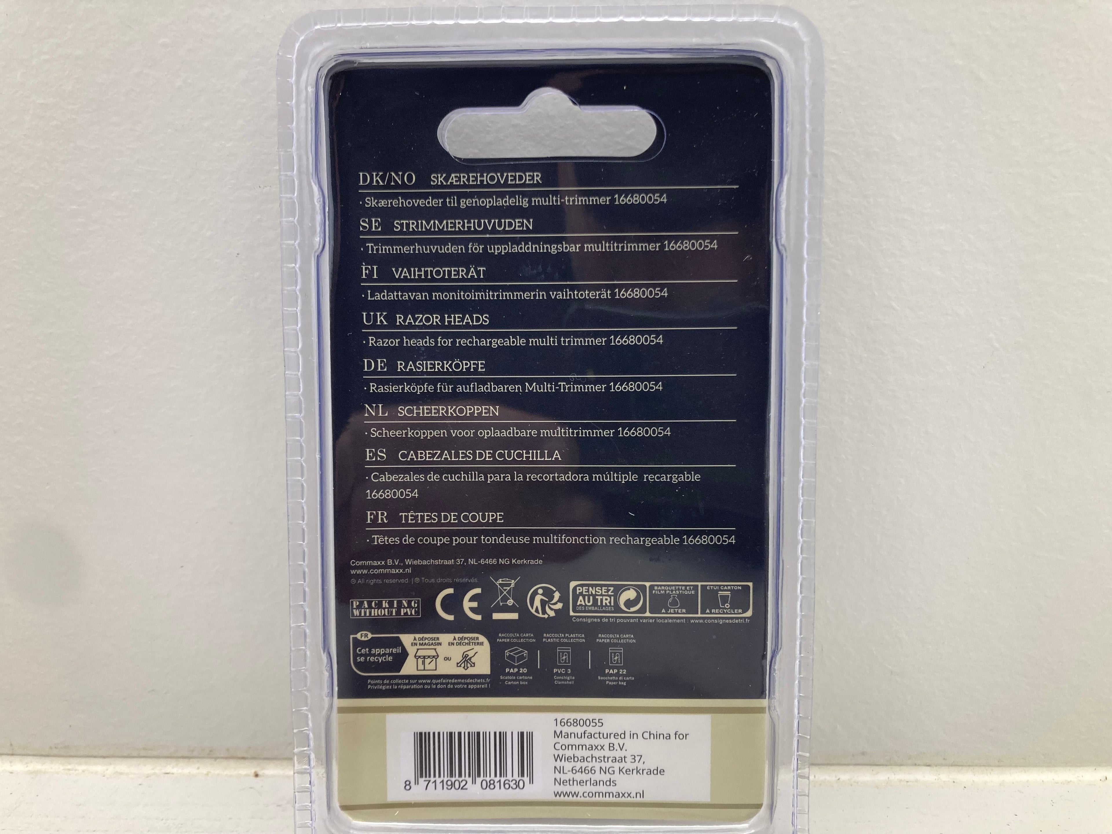 House of Barber Razor Heads for Rechargeable Multi Trimmer - 18 pcs. (New)