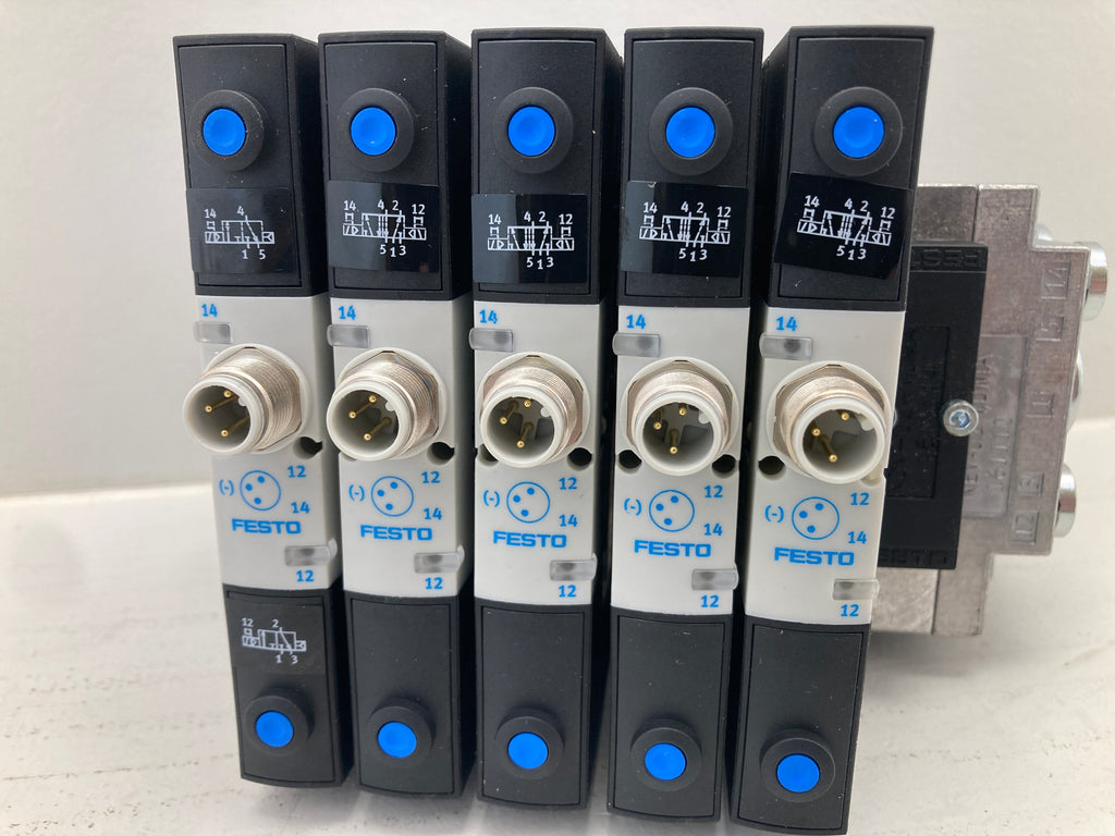 Festo valve manifold complete assembled unit 24V DC pneumatic control system
