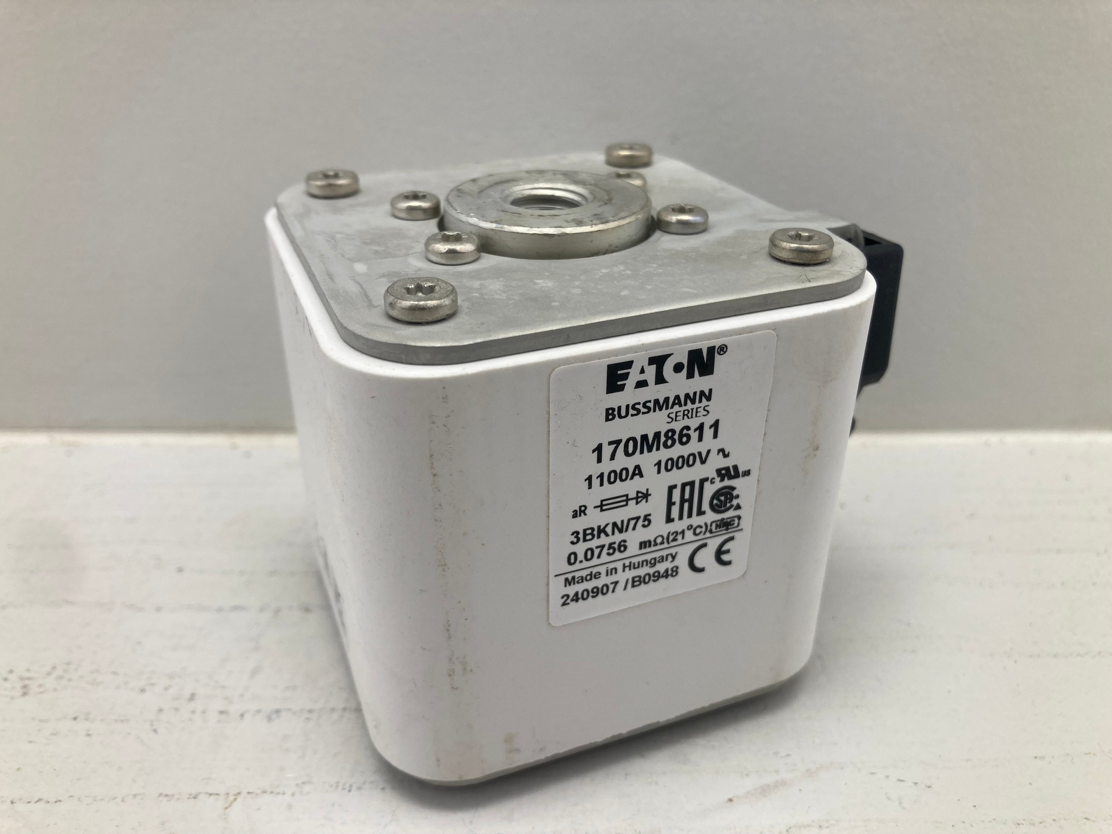 Eaton Bussmann 170M8611 Fuse 1100A 1000V 3BKN/75 - 2 stk. professionelle højhastighedssikringer
