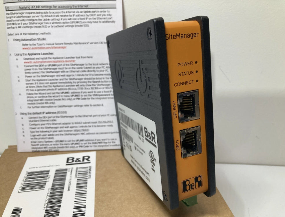 SiteManager B&R 0RMSM1115 Secomea Made in Denmark New. Din rail.  Fast Shipping.