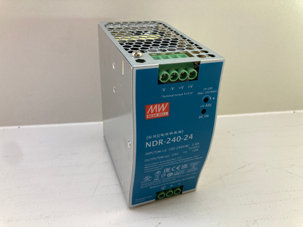Mean Well NDR-240-24 DIN rail power supply 24V 10A 240W industrial
