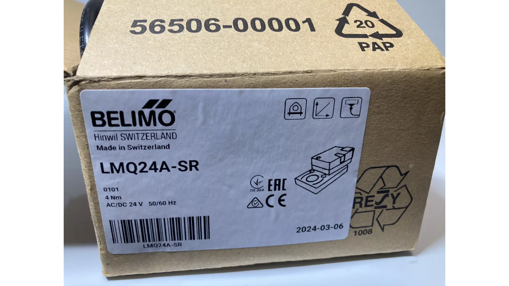 BELIMO LMQ24A-SR rotationsaktuator 24V 4Nm til HVAC ventilstyring
