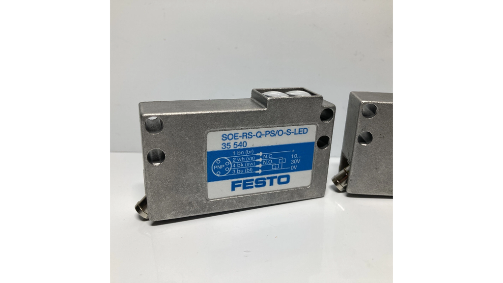 Festo SOE-RS-Q-PS/O-S-LED 35 540 Optical Sensor - 3 pcs. optical sensor with LED indicator for industrial automation

