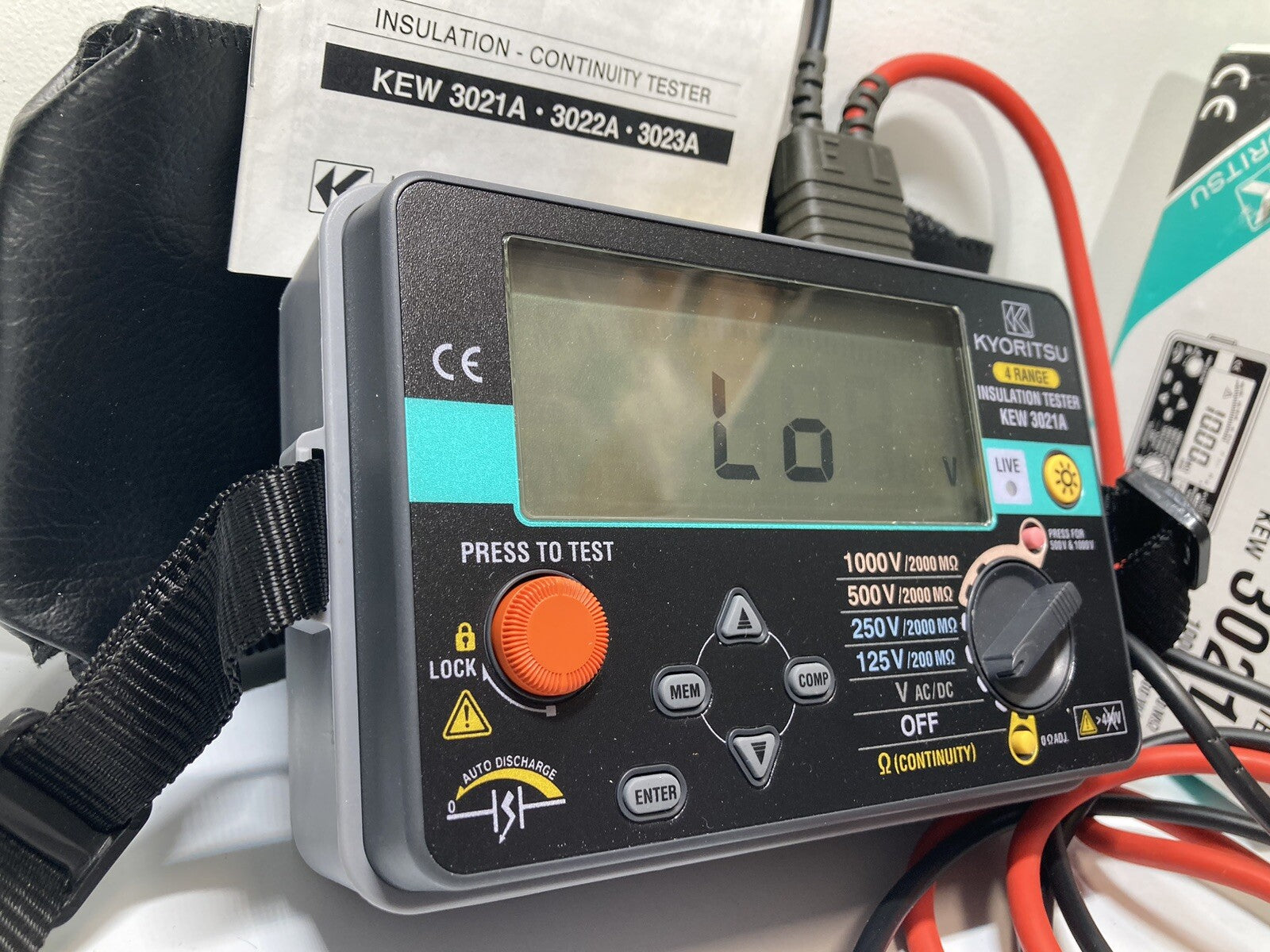 Kyoritsu KEW 3021A Insulation - Continuity Tester 1000V 500V 250V 125V Fast Ship