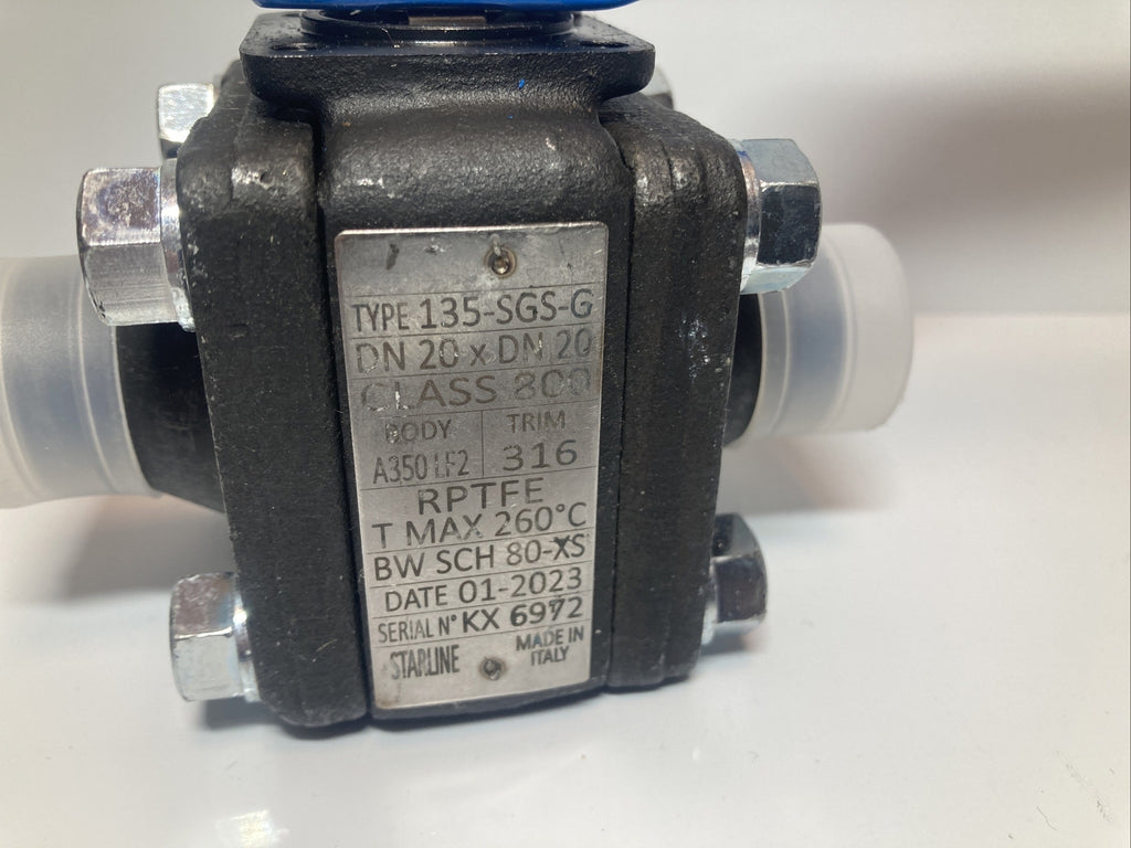 Starline 135-SGS-G 3-part ball valve type 135 SGS-G with welding end connection