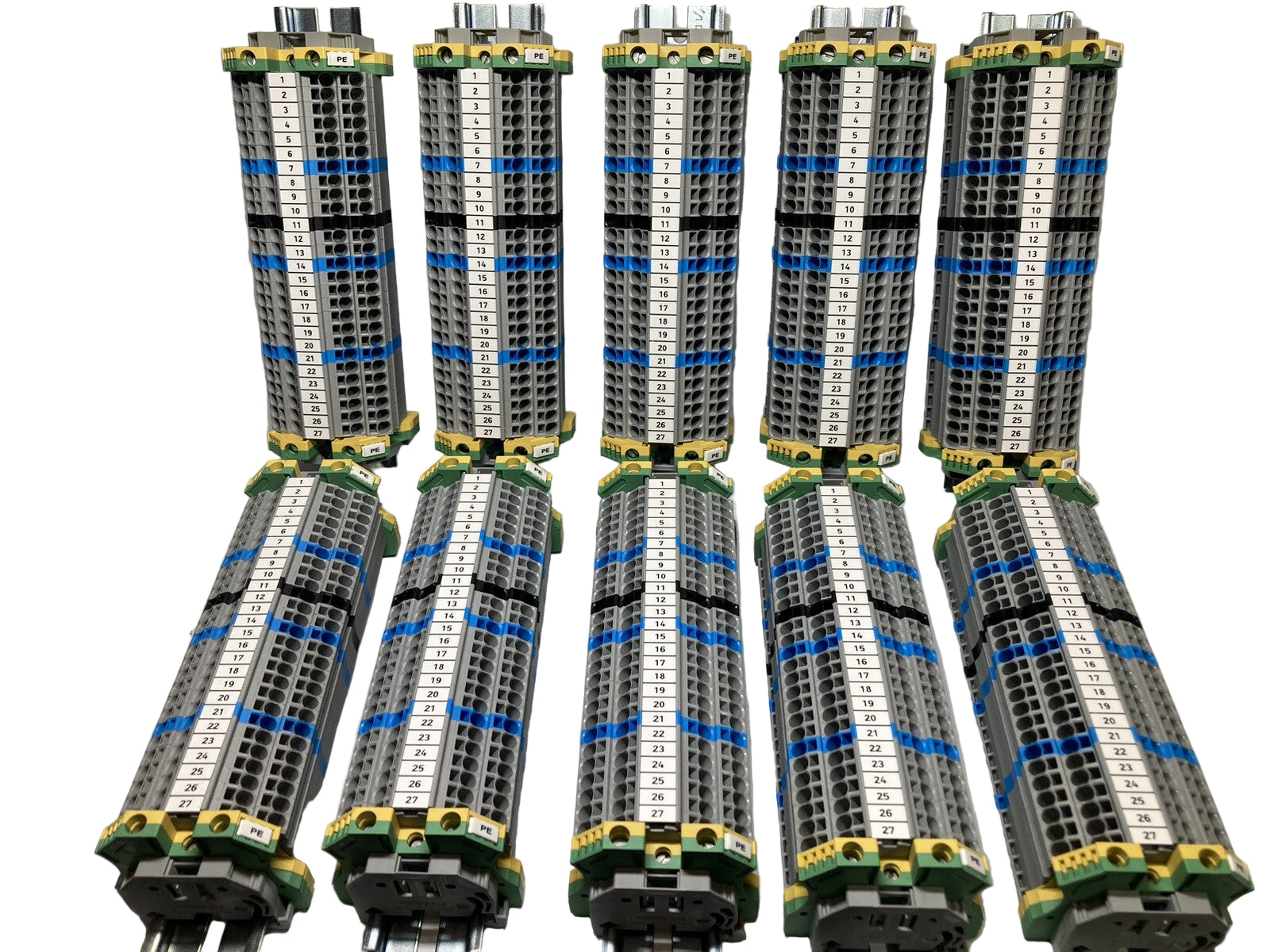 10 pieces Electrical terminal block WAGO 249 WAGO 2002 WELDMULLER DIN Rail