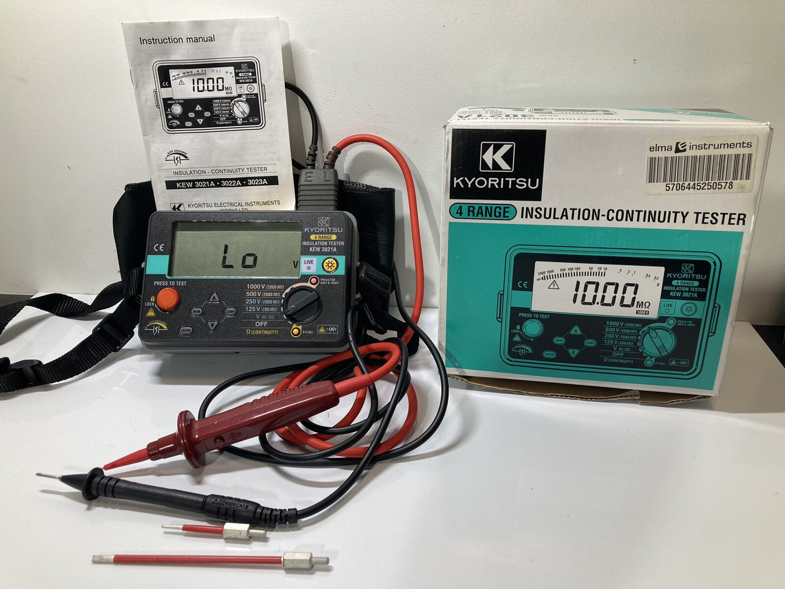 Kyoritsu KEW 3021A Insulation - Continuity Tester 1000V 500V 250V 125V Fast Ship