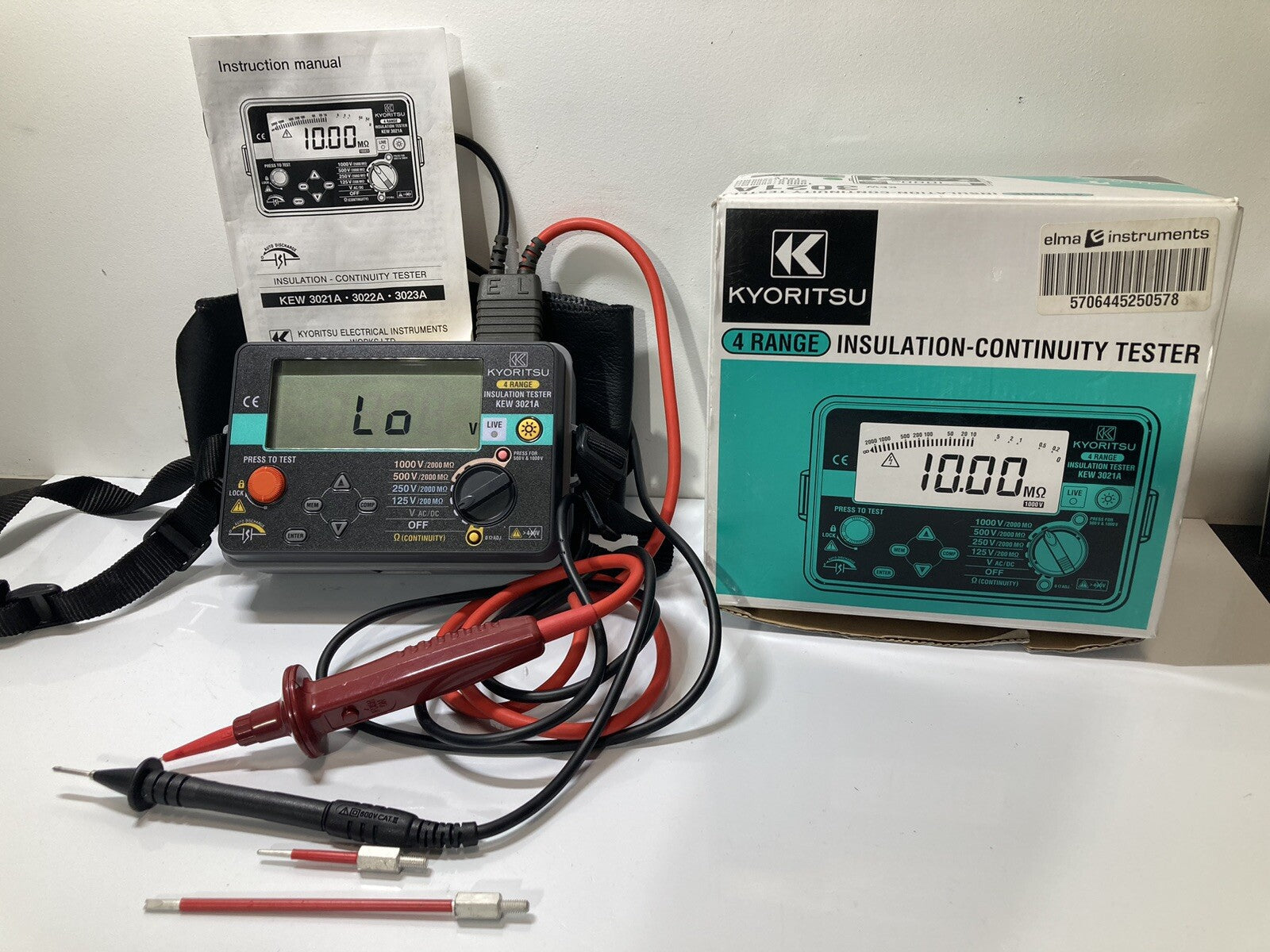 Kyoritsu KEW 3021A Insulation - Continuity Tester 1000V 500V 250V 125V Fast Ship