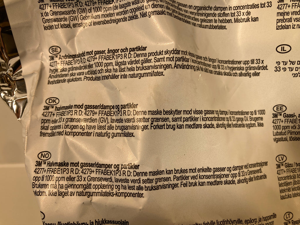 halvmaske/åndedrætsværn