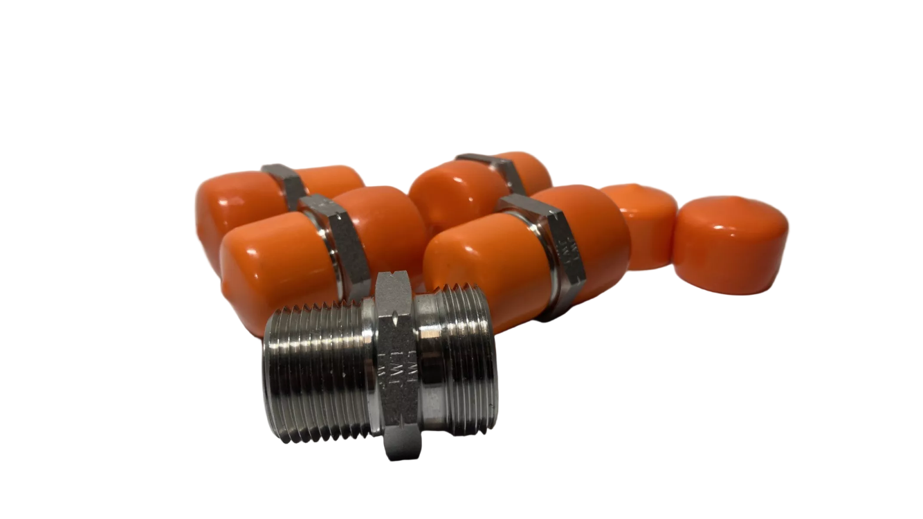 5 PIECES MALE STUD CONNECTOR XGEV 22L 3/4 NPT(STD) AISI316 Hydraulik..Fast Ship.