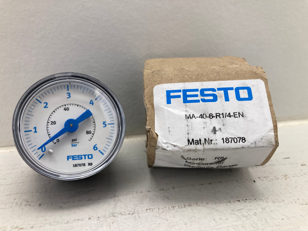 Festo MA-40-6-R1/4-EN manometer pressure gauge 0-6 bar
