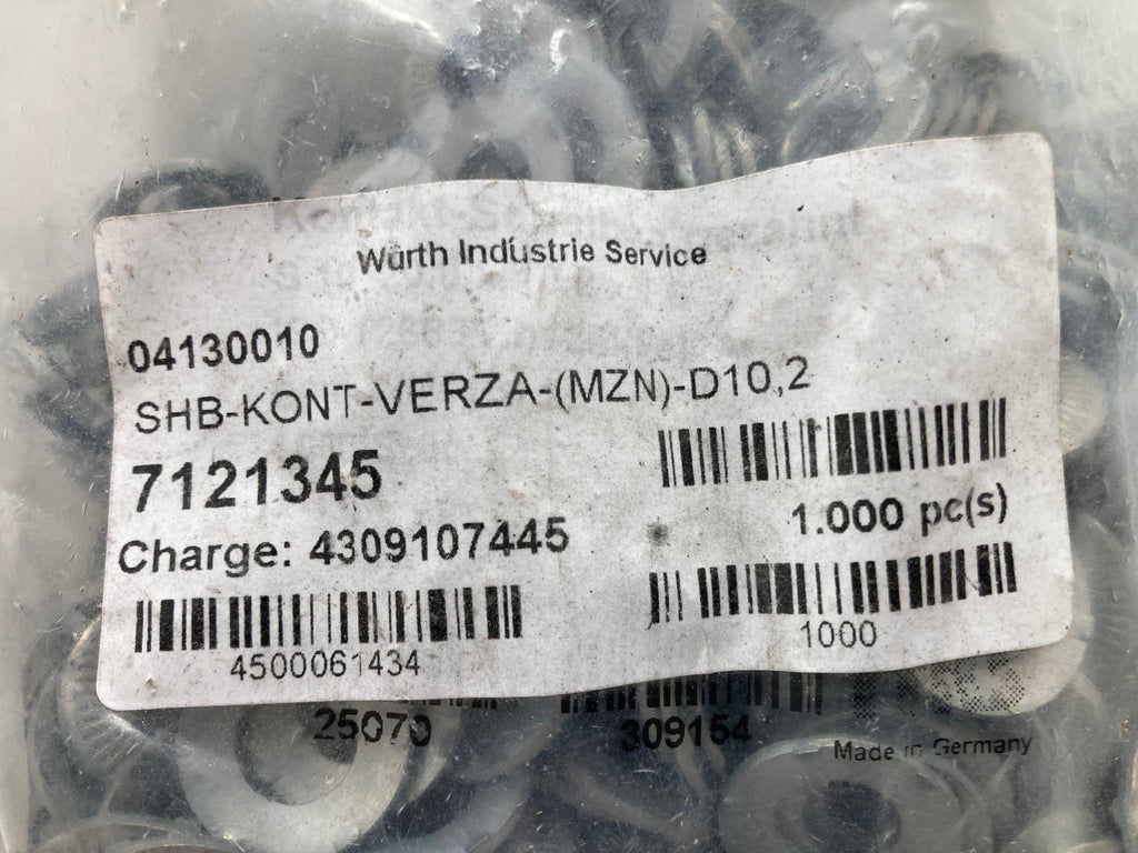 Würth Washers D10.2 Galvanized (MZN) - 1000 pcs. (New)