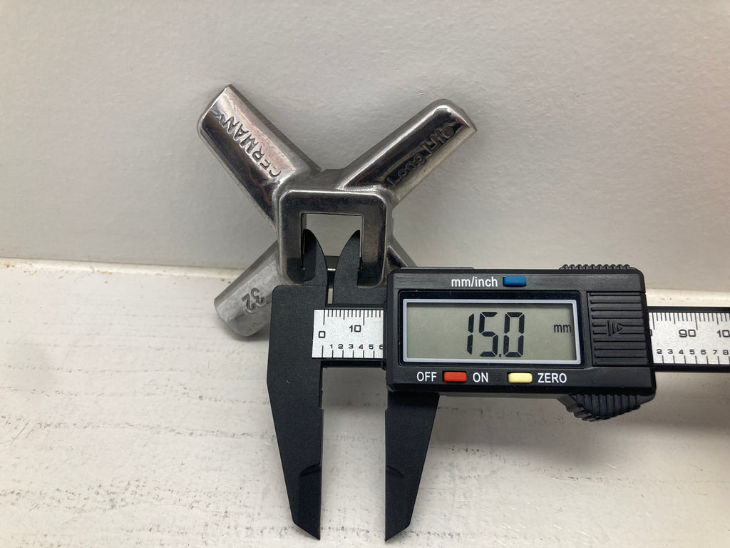 Wolfmesser Long Life #32 Knivkniv 9703 - Rustfrit stål krydskniv til kødkværn
