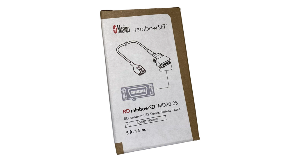 Masimo 4072 RD Rainbow Set MD20-05 patient cable 5ft 1.5m
