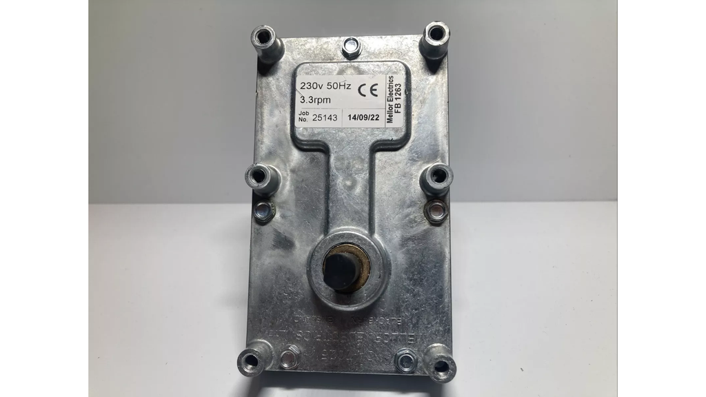 Mellor T3 FB1263 Pellet Stove Gear Motor - 3.3rpm gear motor 9.5mm shaft 27mm for pellet stove auger
