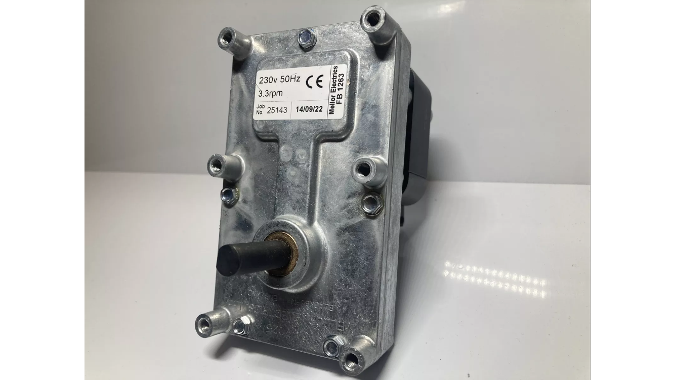 Mellor T3 FB1263 Pellet Stove Gear Motor - 3.3rpm gear motor 9.5mm shaft 27mm for pellet stove auger
