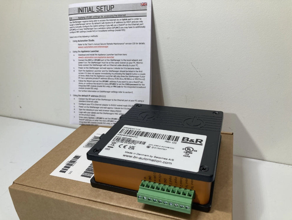 SiteManager B&R 0RMSM1115 Secomea Made in Denmark New. Din rail.  Fast Shipping.
