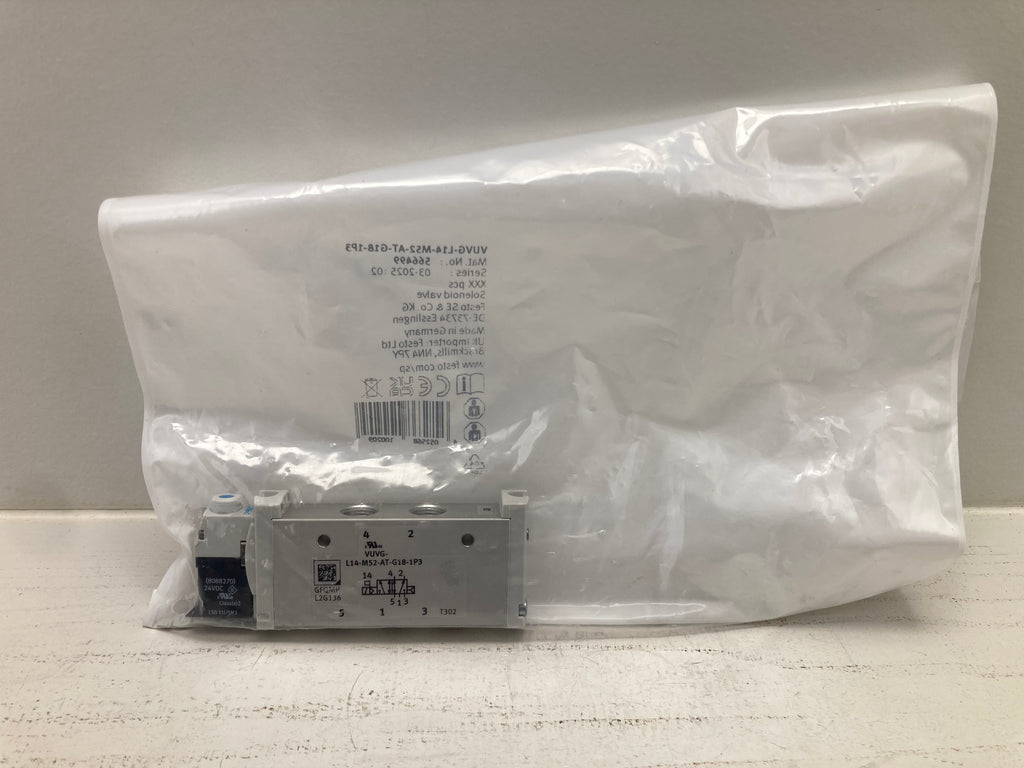 Festo VUVG-L14-M52-AT-G18-1P3 solenoid valve 5/3-way 24VDC

