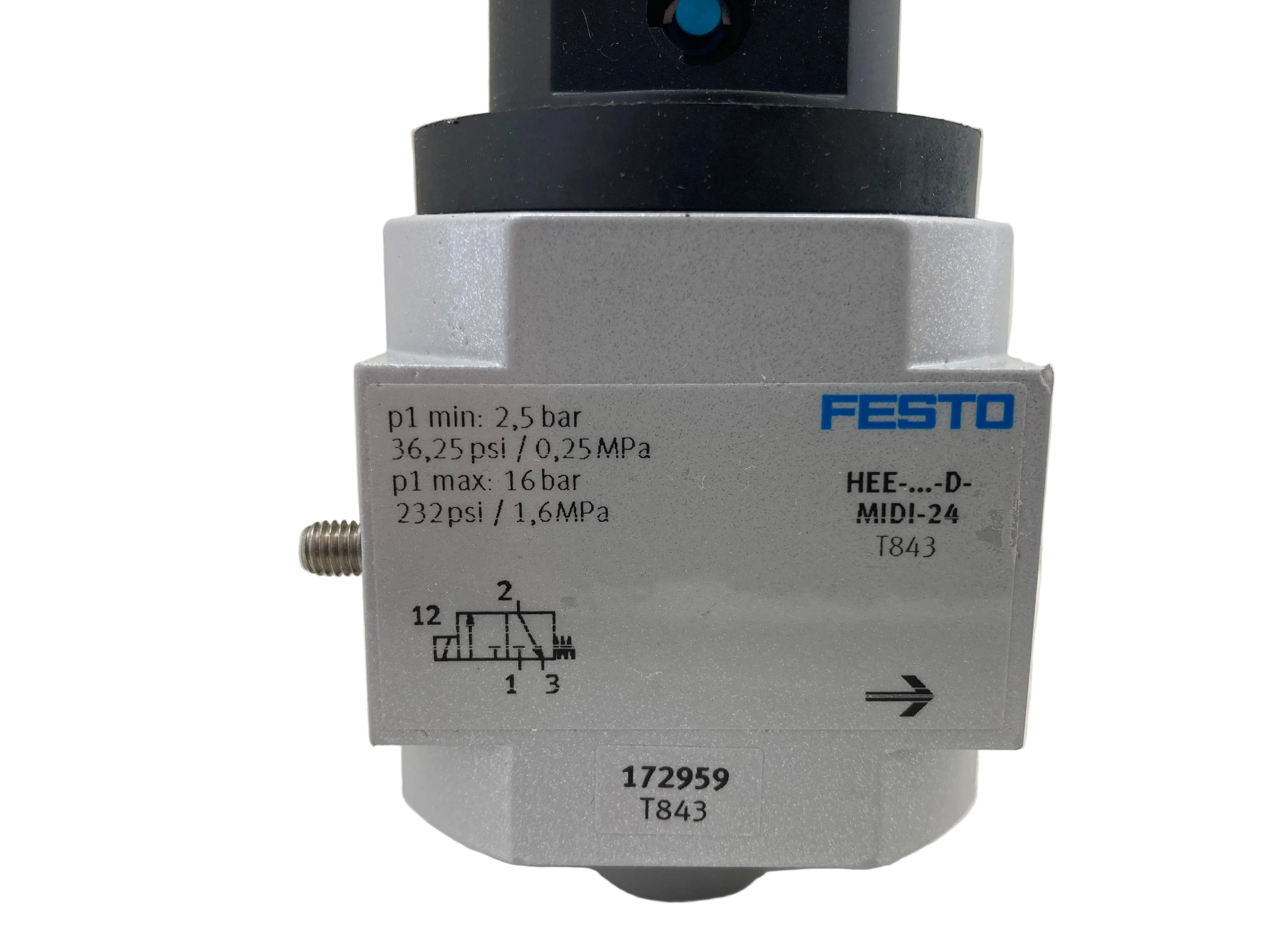 Festo HEE-D-MIDI-24 soft-start dump valve 3/2-way
