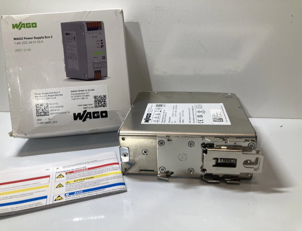 2687-2146 Wago Power Supply Eco 2 . 1ph. DC24V. 10A
