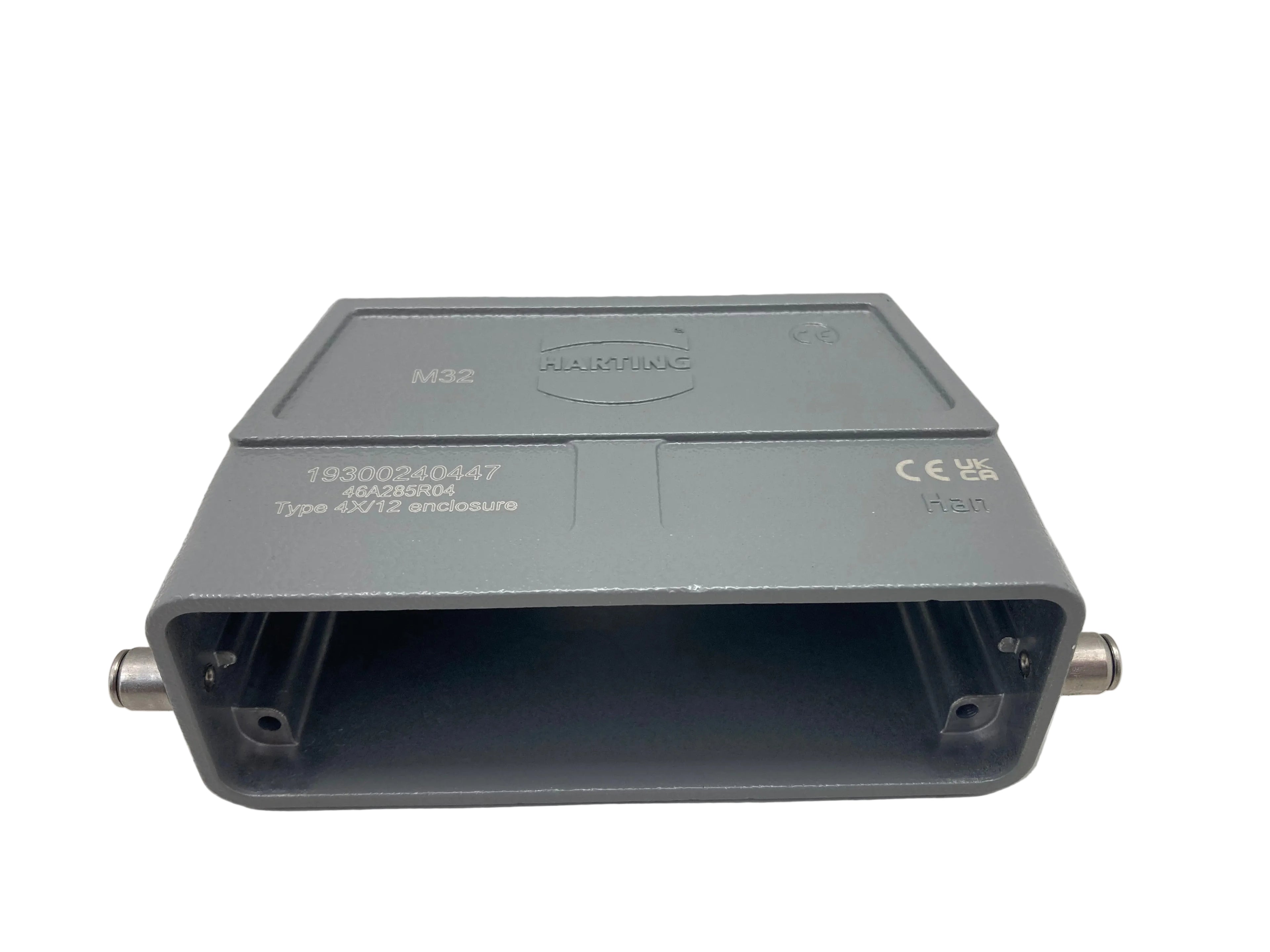 HARTING M32 enclosure 19300240447 Type 4X/12 IP65 gray plastic for industrial electrical installations
