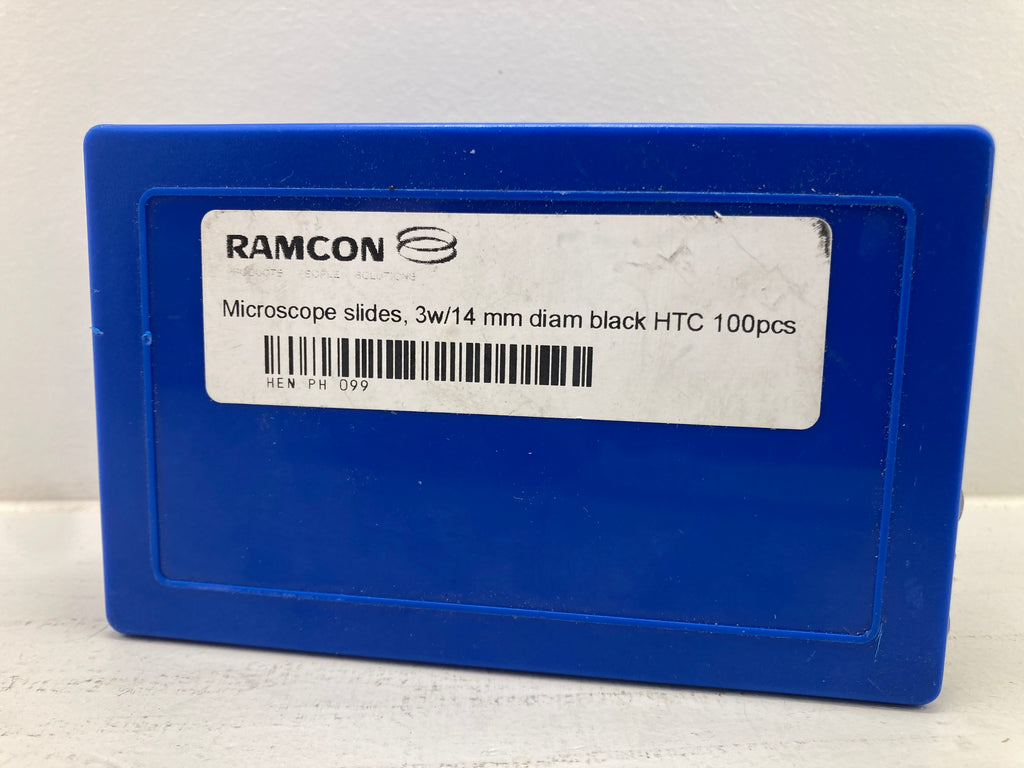 RAMCON Microscope Slides 3w/14mm Black HTC PH-099 - 100 pcs. professional laboratory slides
