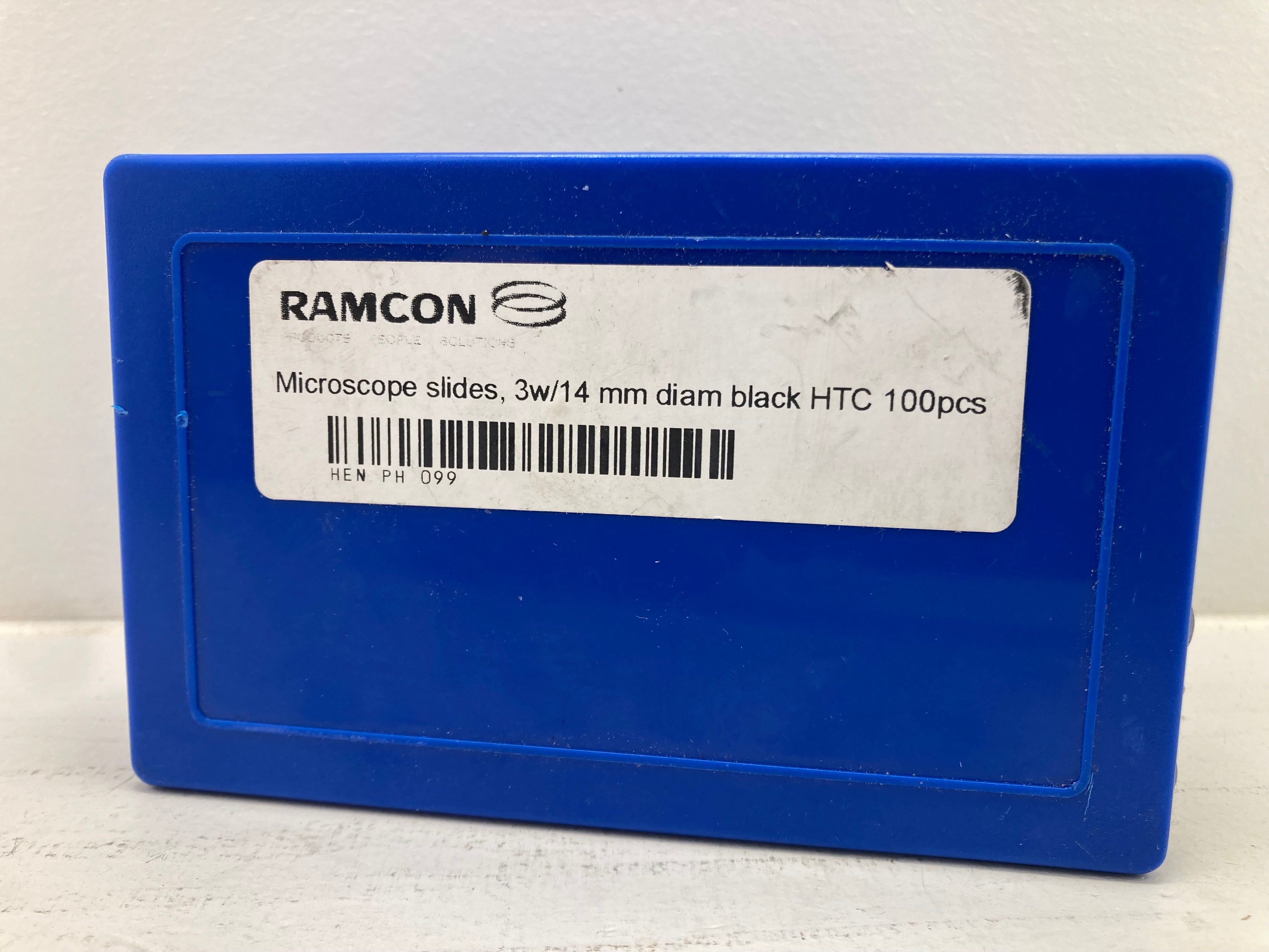 RAMCON Microscope Slides 3w/14mm Black HTC PH-099 - 100 pcs. professional laboratory slides
