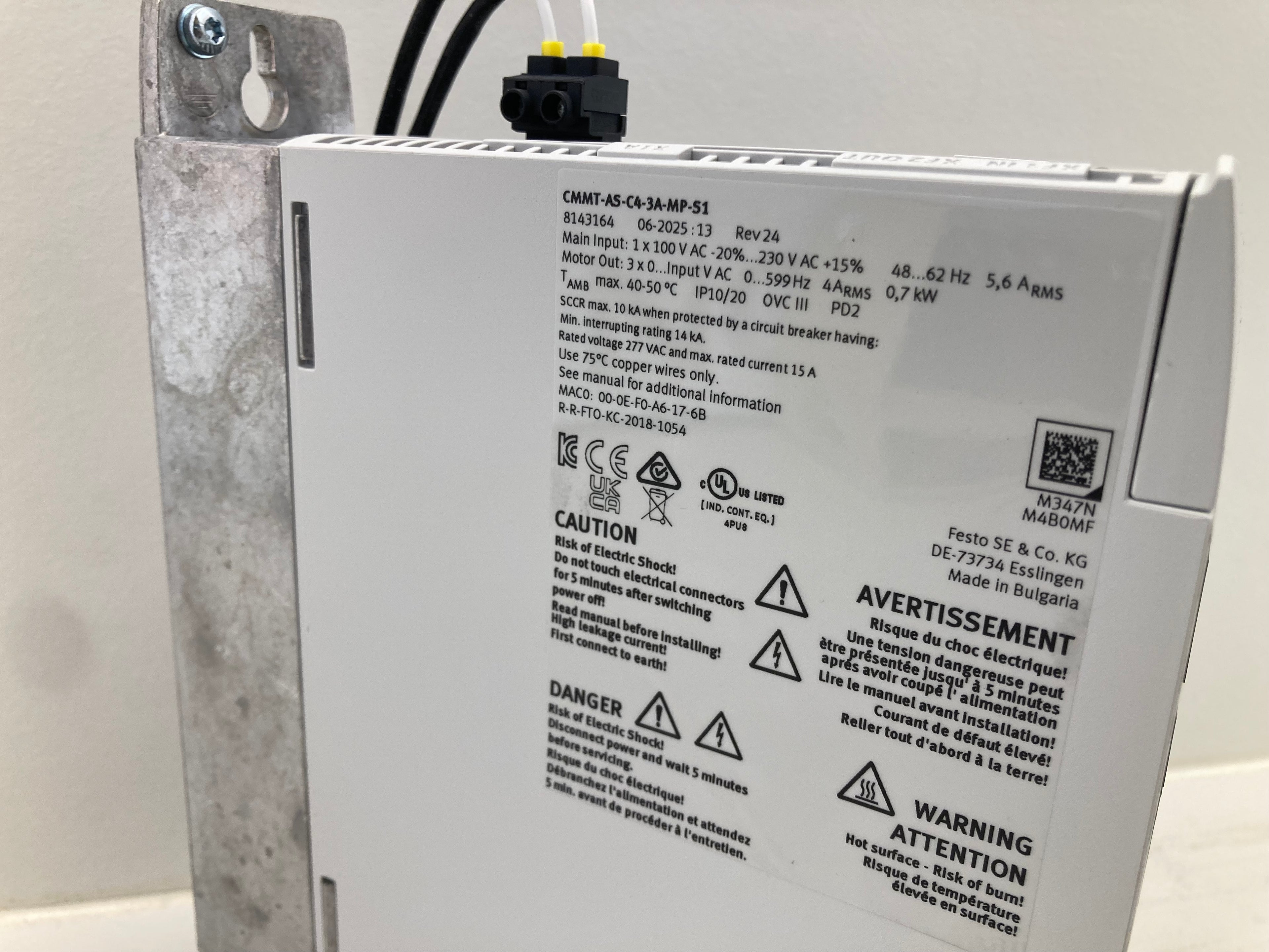 Festo CMMT-AS-C4-3A-MP-S1 servo drive controller in original packaging
