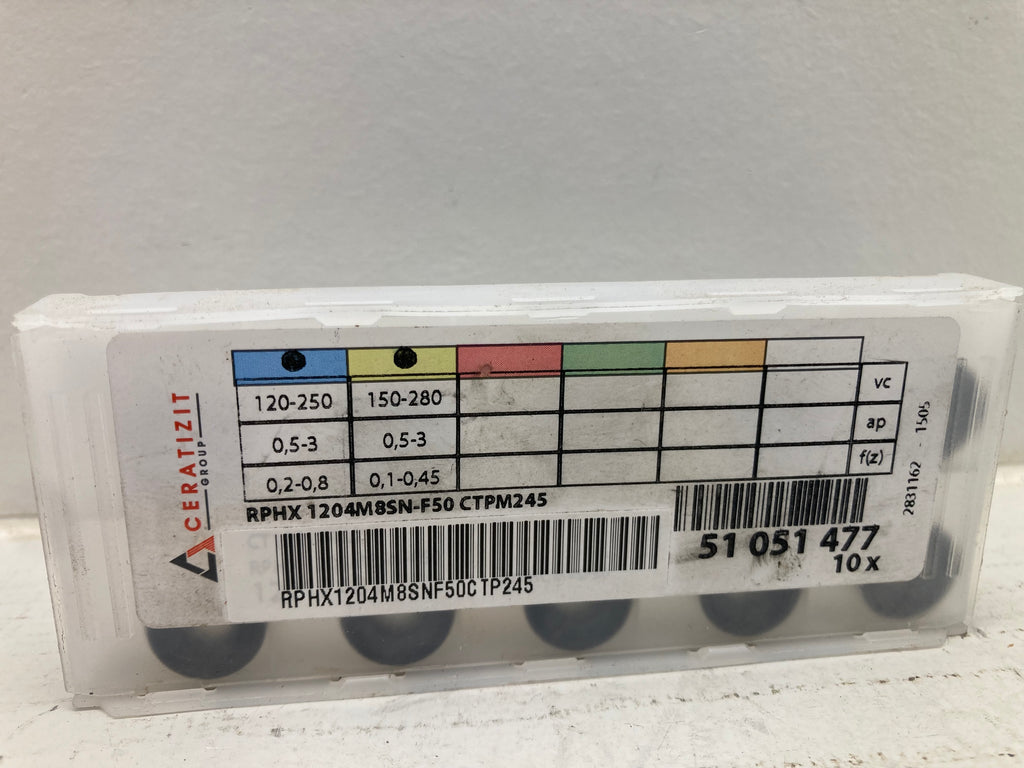 Ceratizit RPHX 1204M8SN-F50 CTPM245 carbide inserts for precision turning and milling 10 pieces

